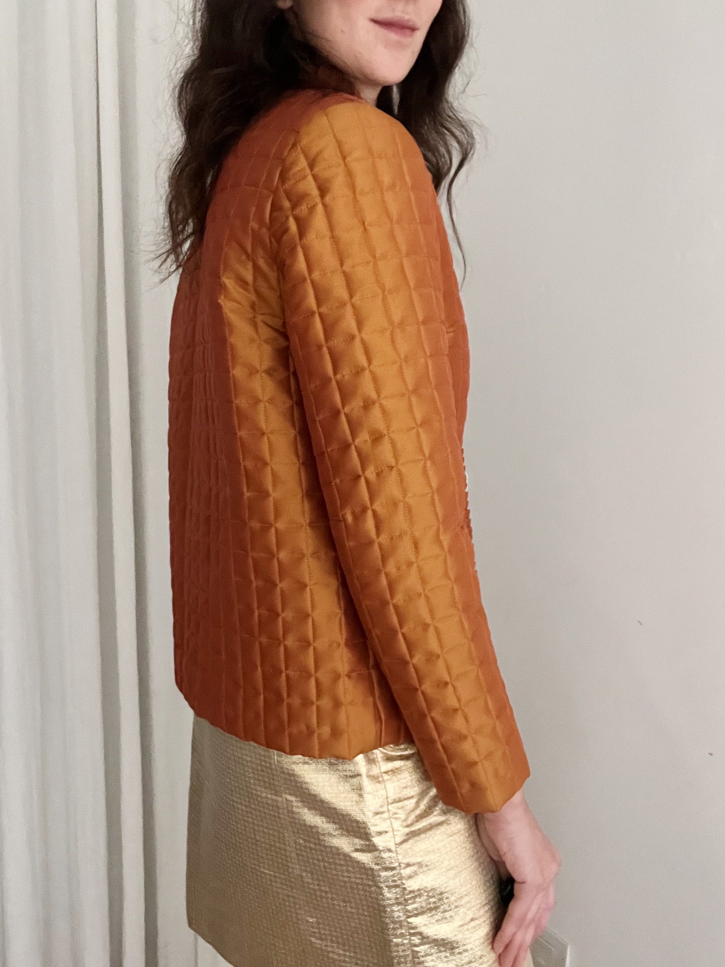 Giacca seta arancione