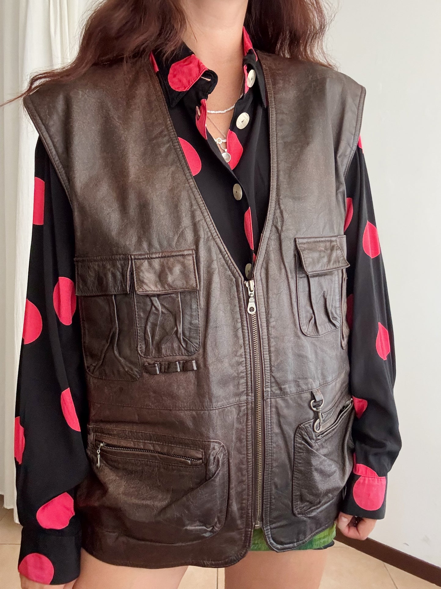 Gilet in pelle 58