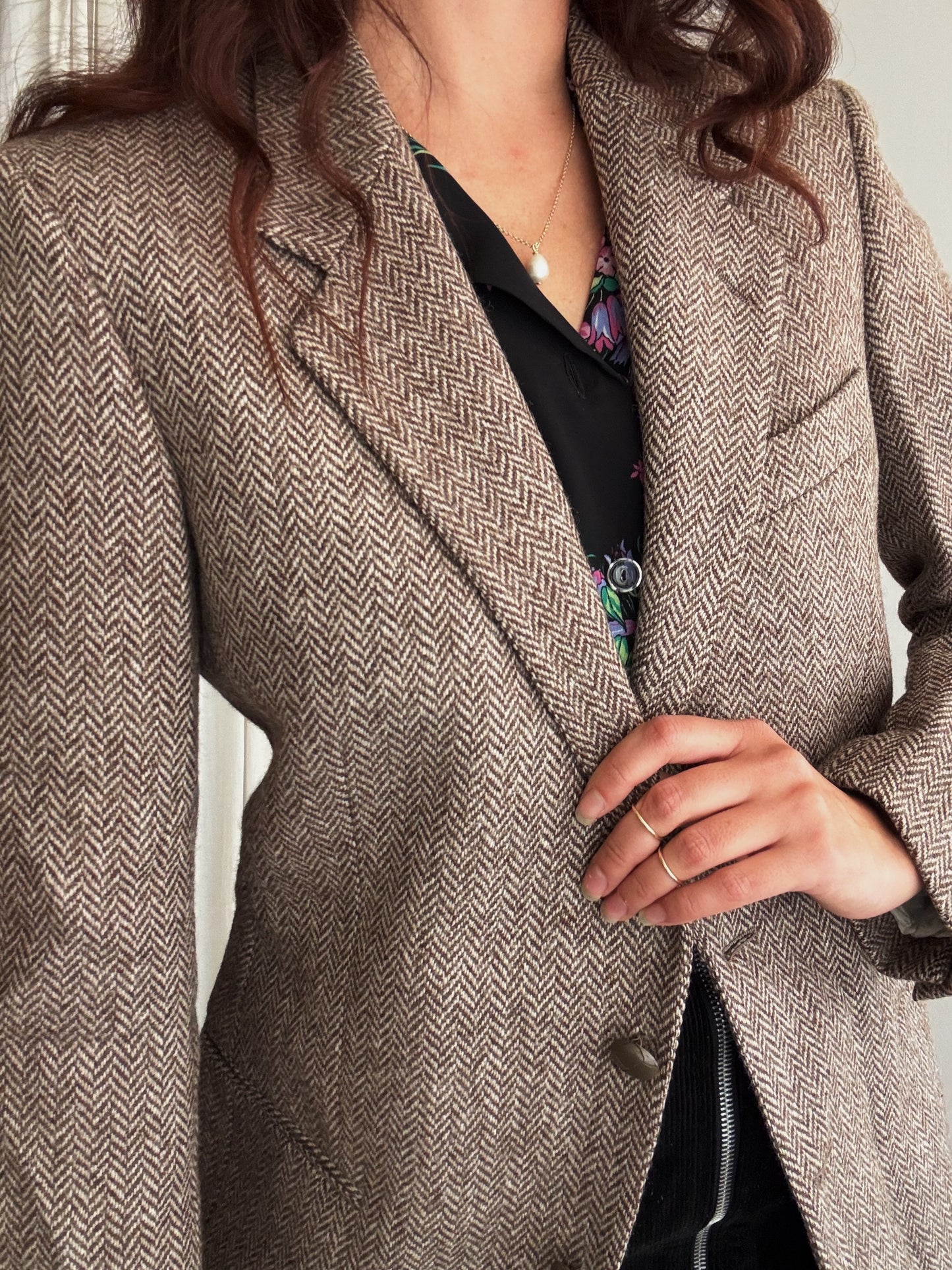 Blazer unisex spigato marrone M