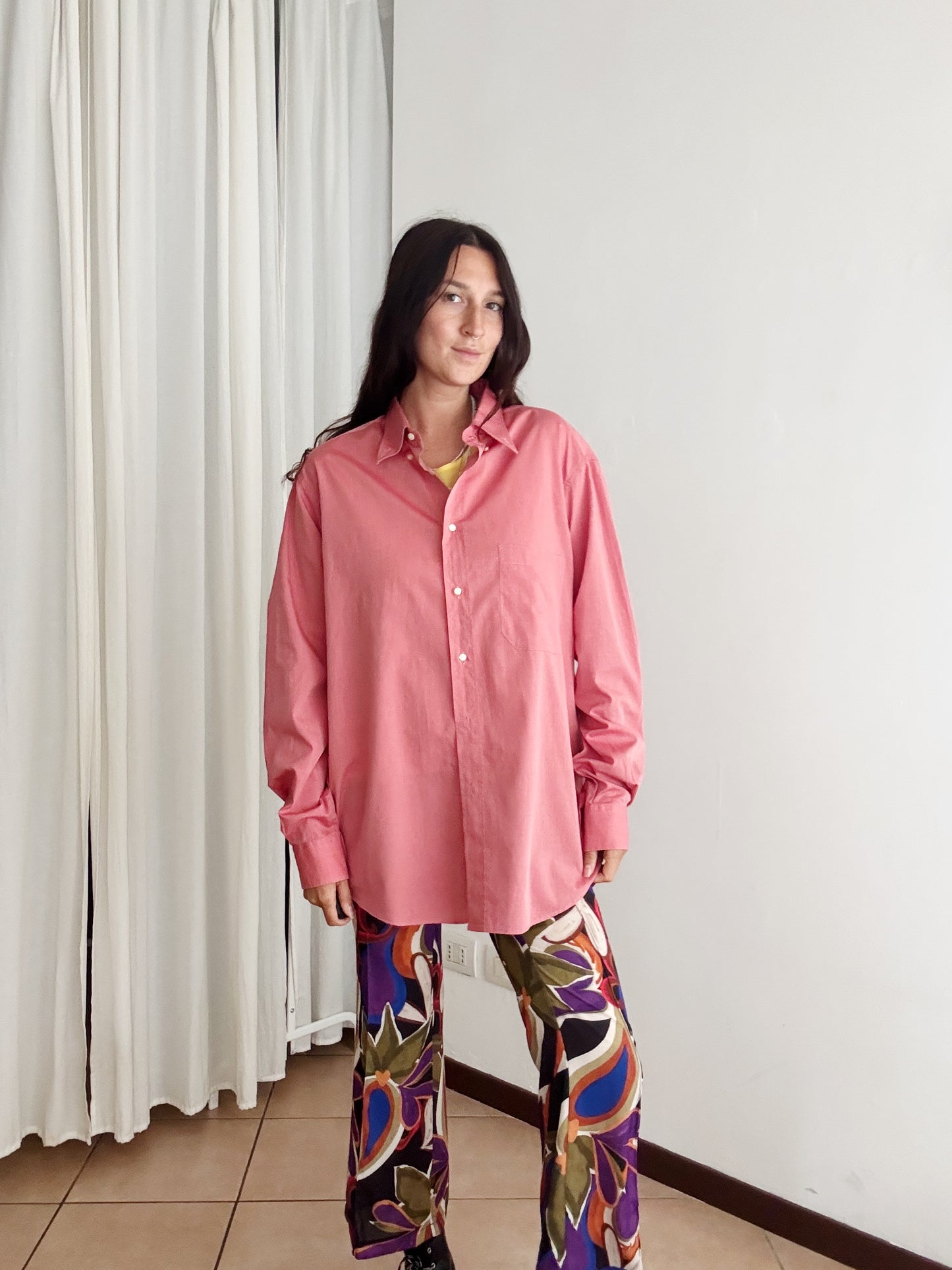 Camicia rosa da uomo XL