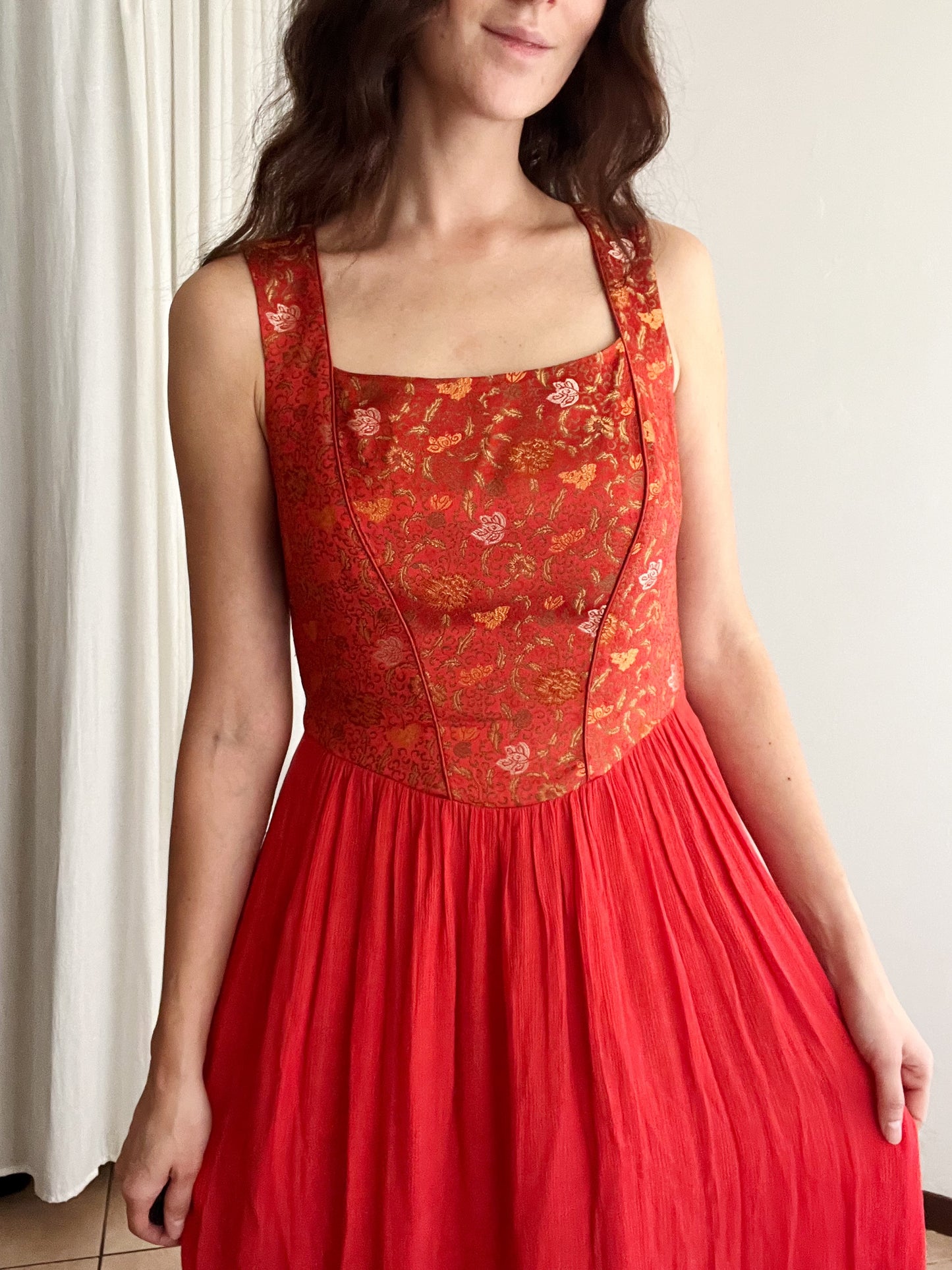 Abito lungo rosso L