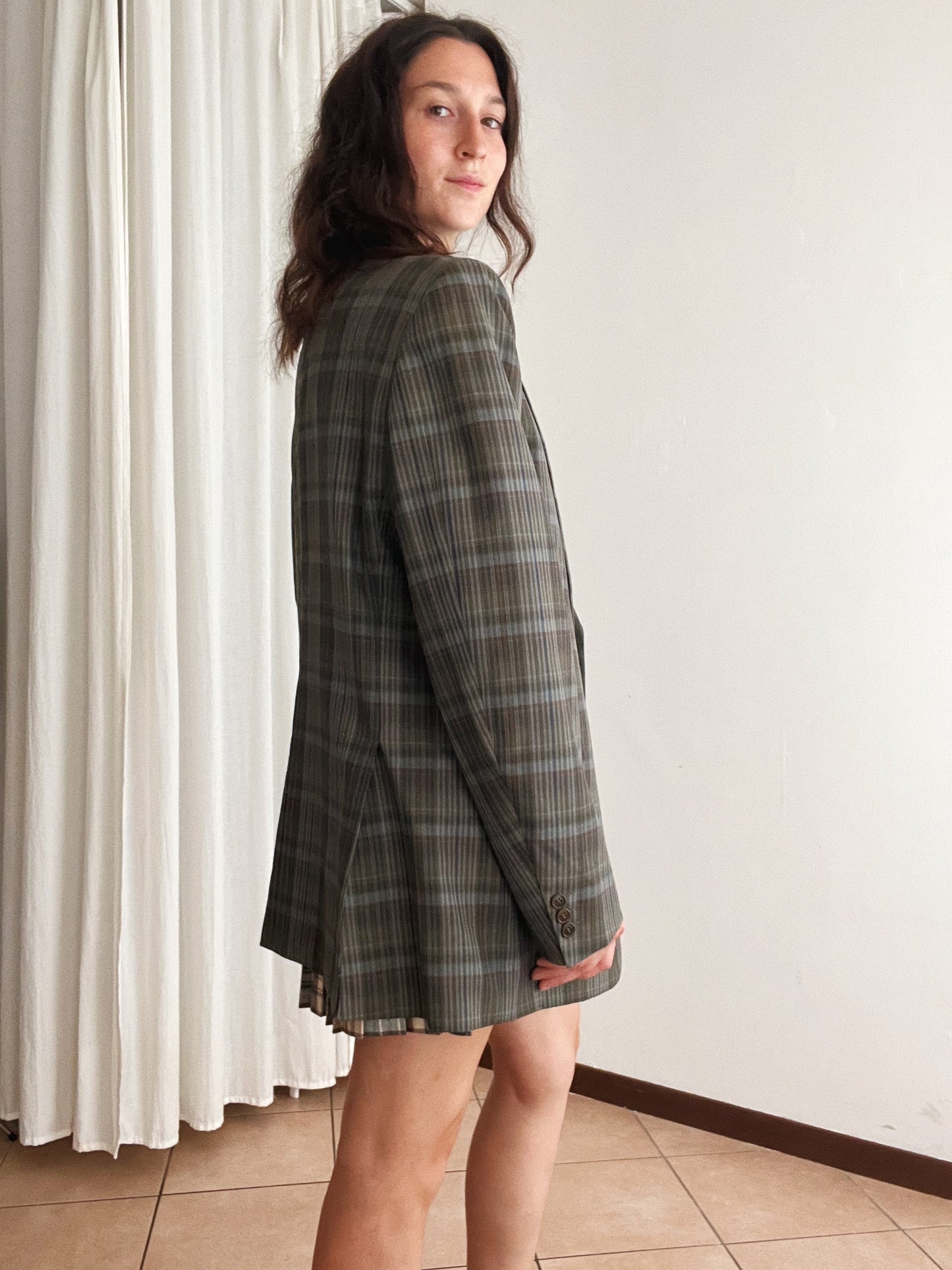 Blazer lana quadretti 54