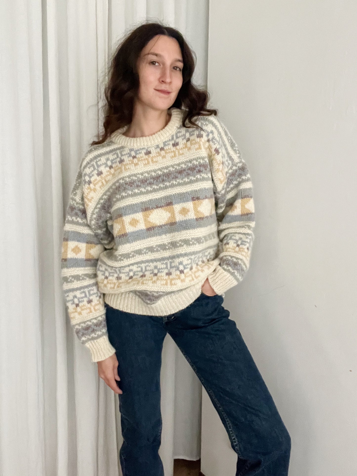 Maglione lana grossa UK L
