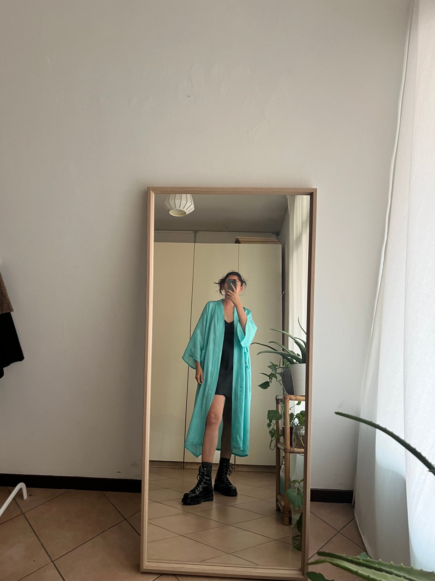 Kimono turchese cinese