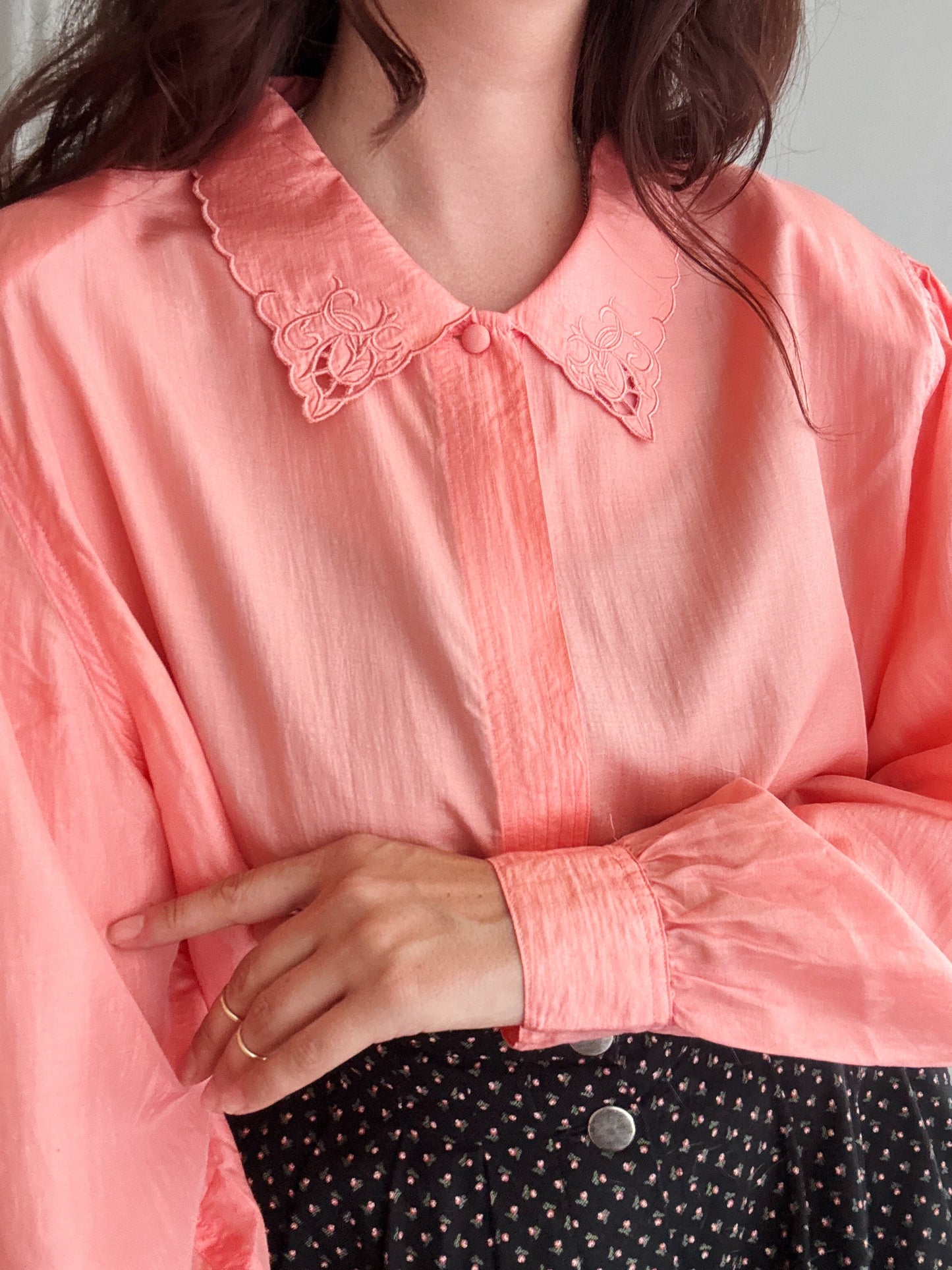 Camicia seta rosa L