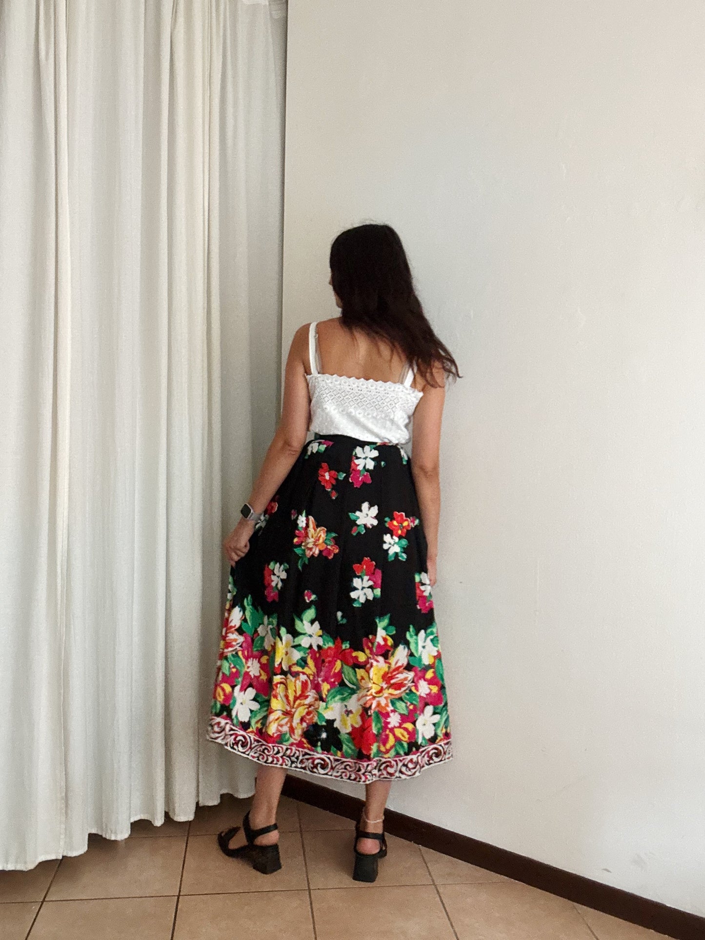 Gonna lunga floreale XS
