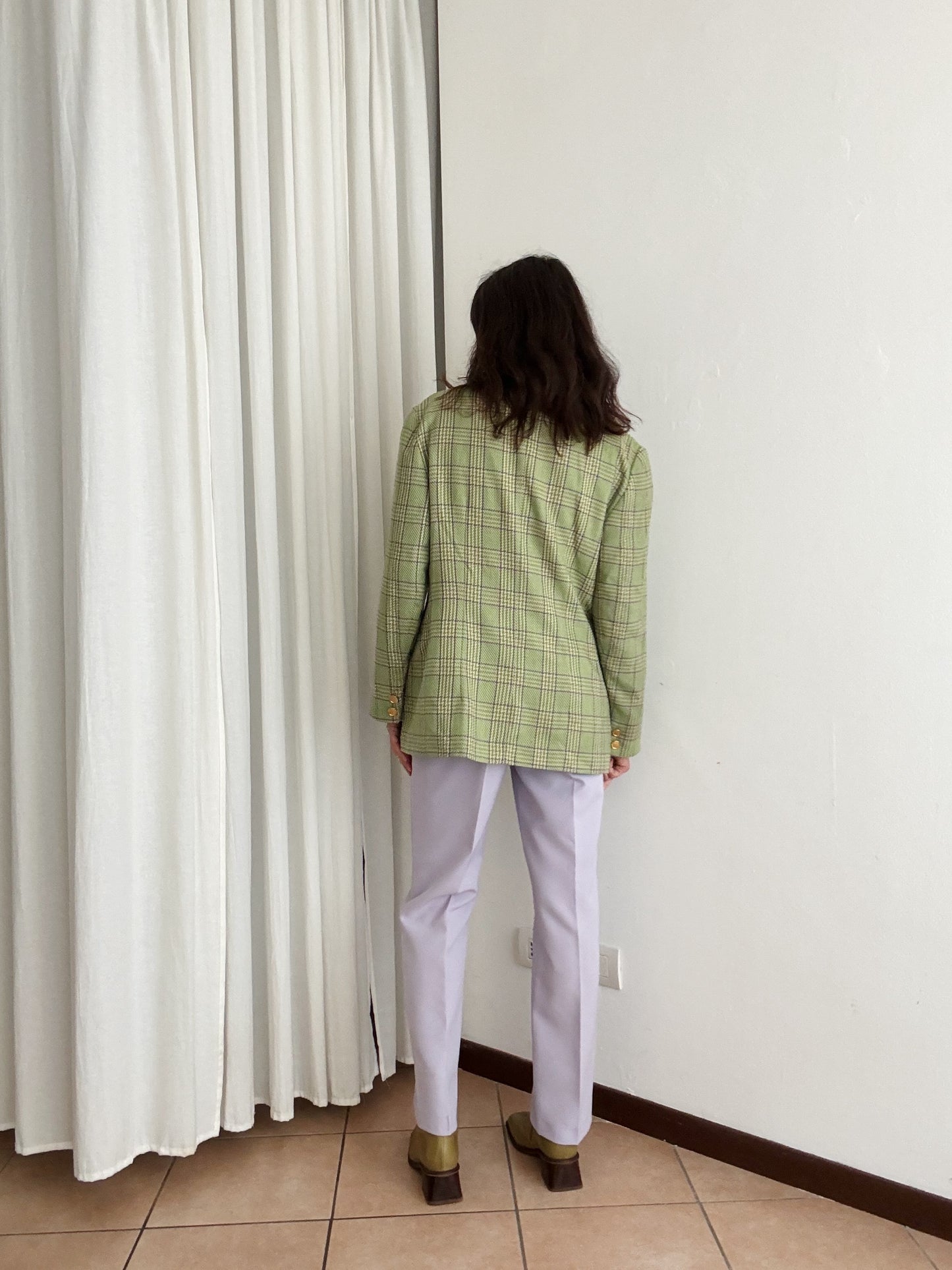 Blazer verde lino L