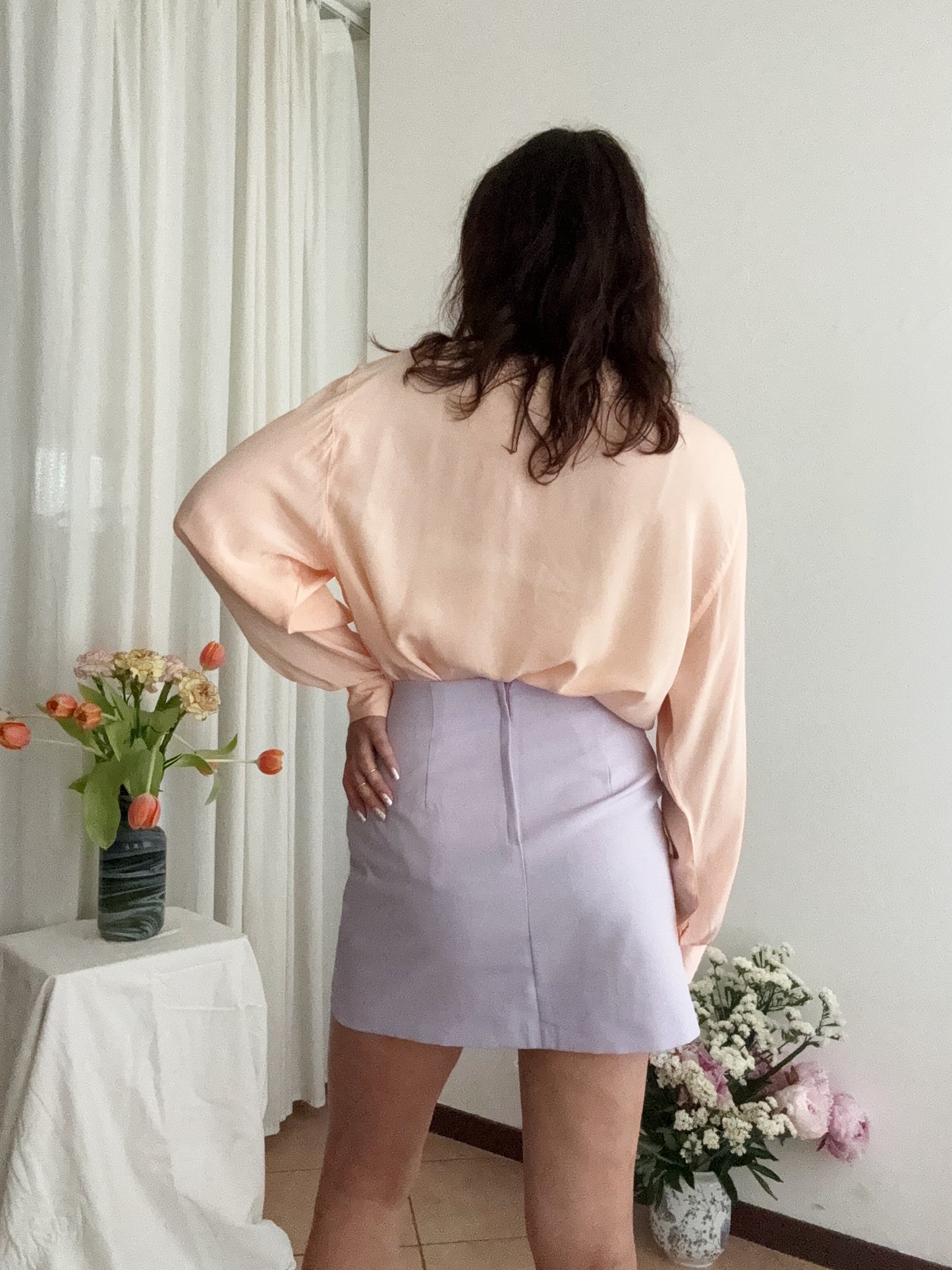 Camicia rosa seta XL
