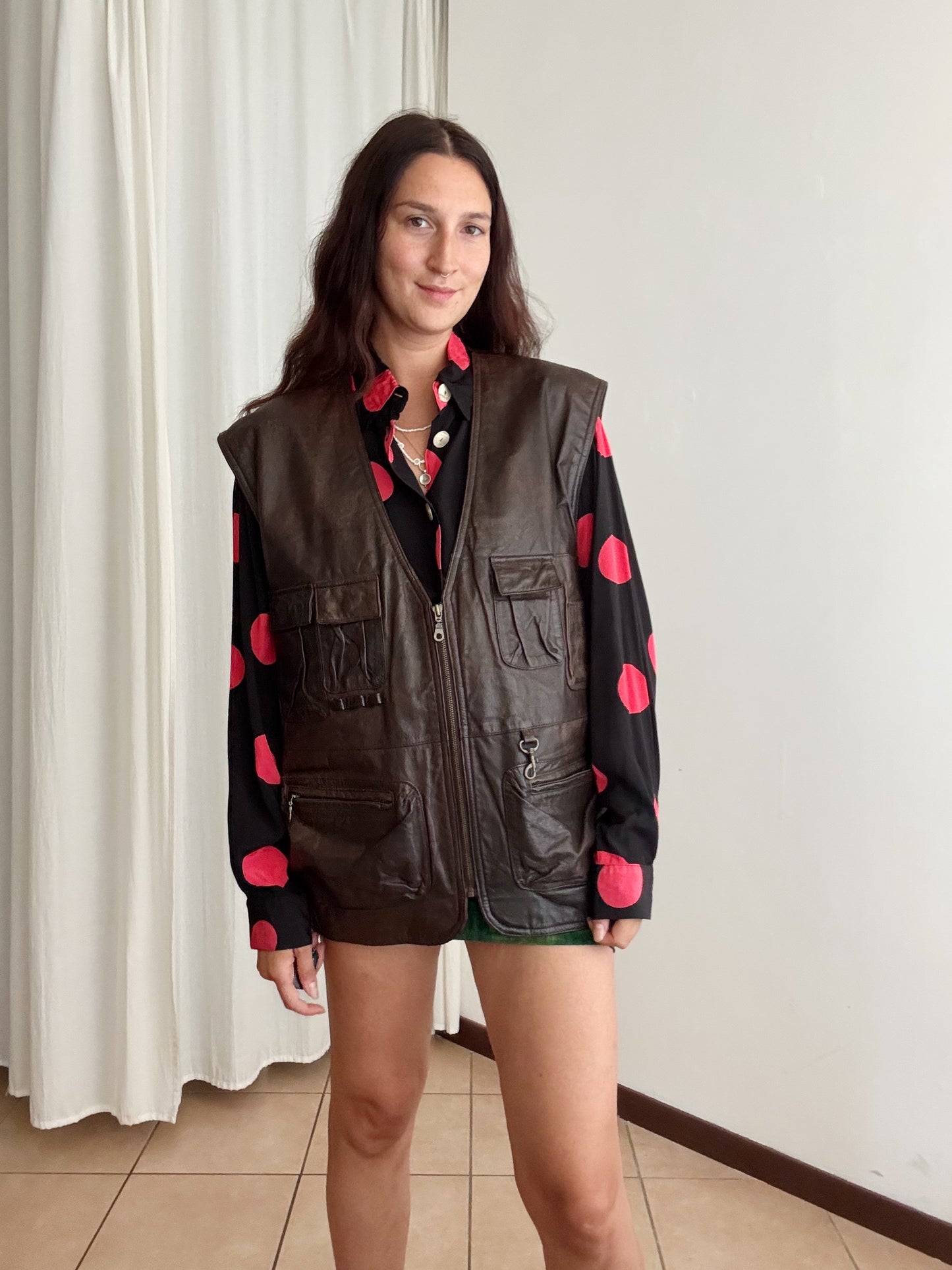 Gilet in pelle 58