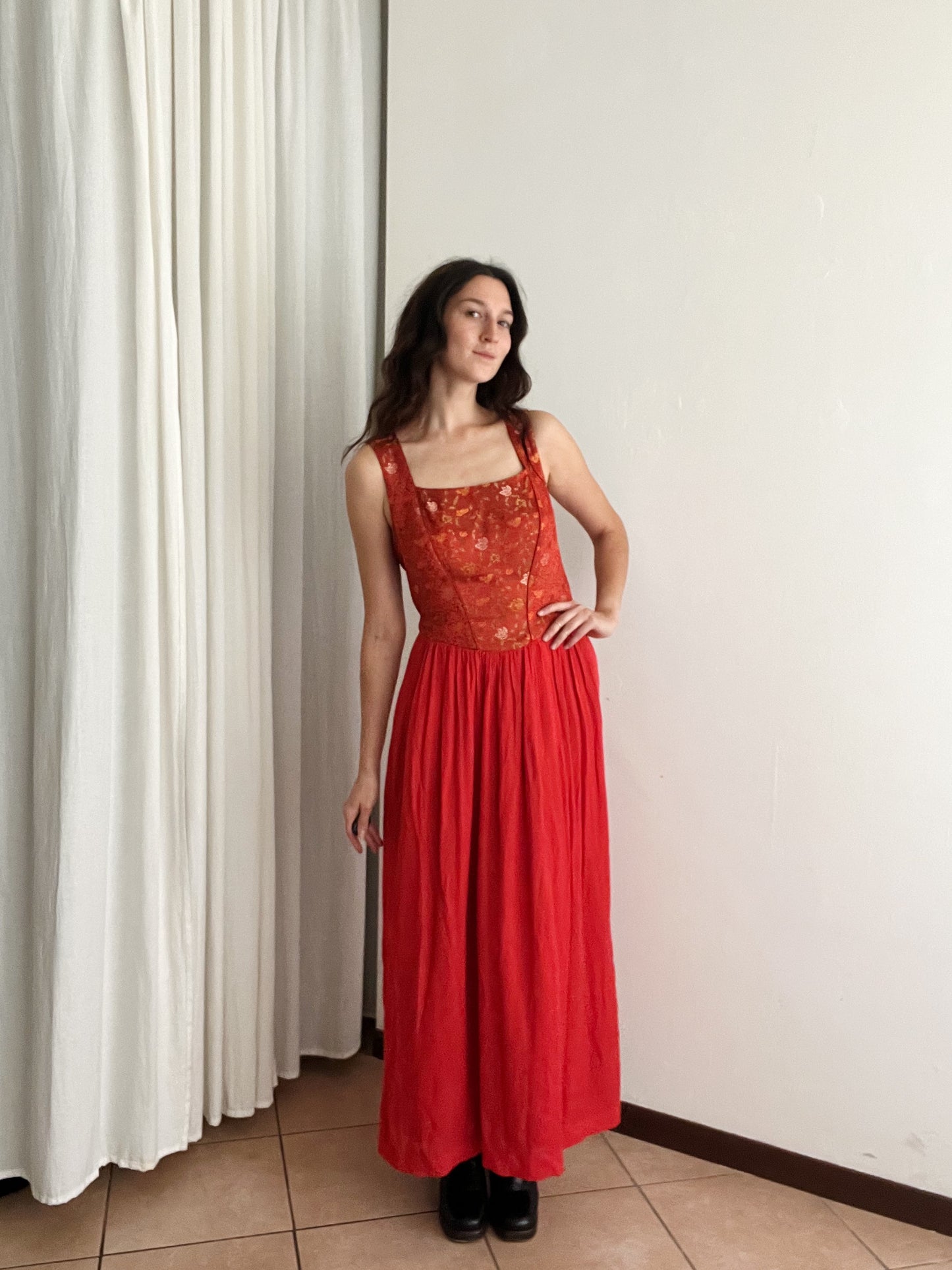 Abito lungo rosso L
