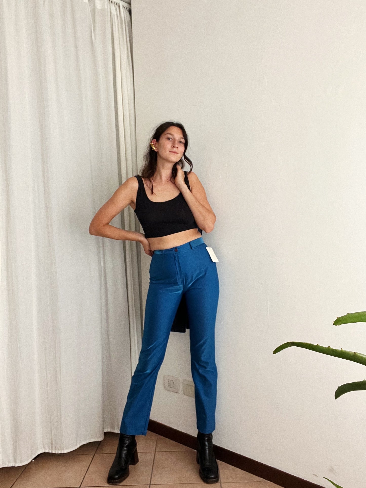 Pantaloni blu elettrico XS