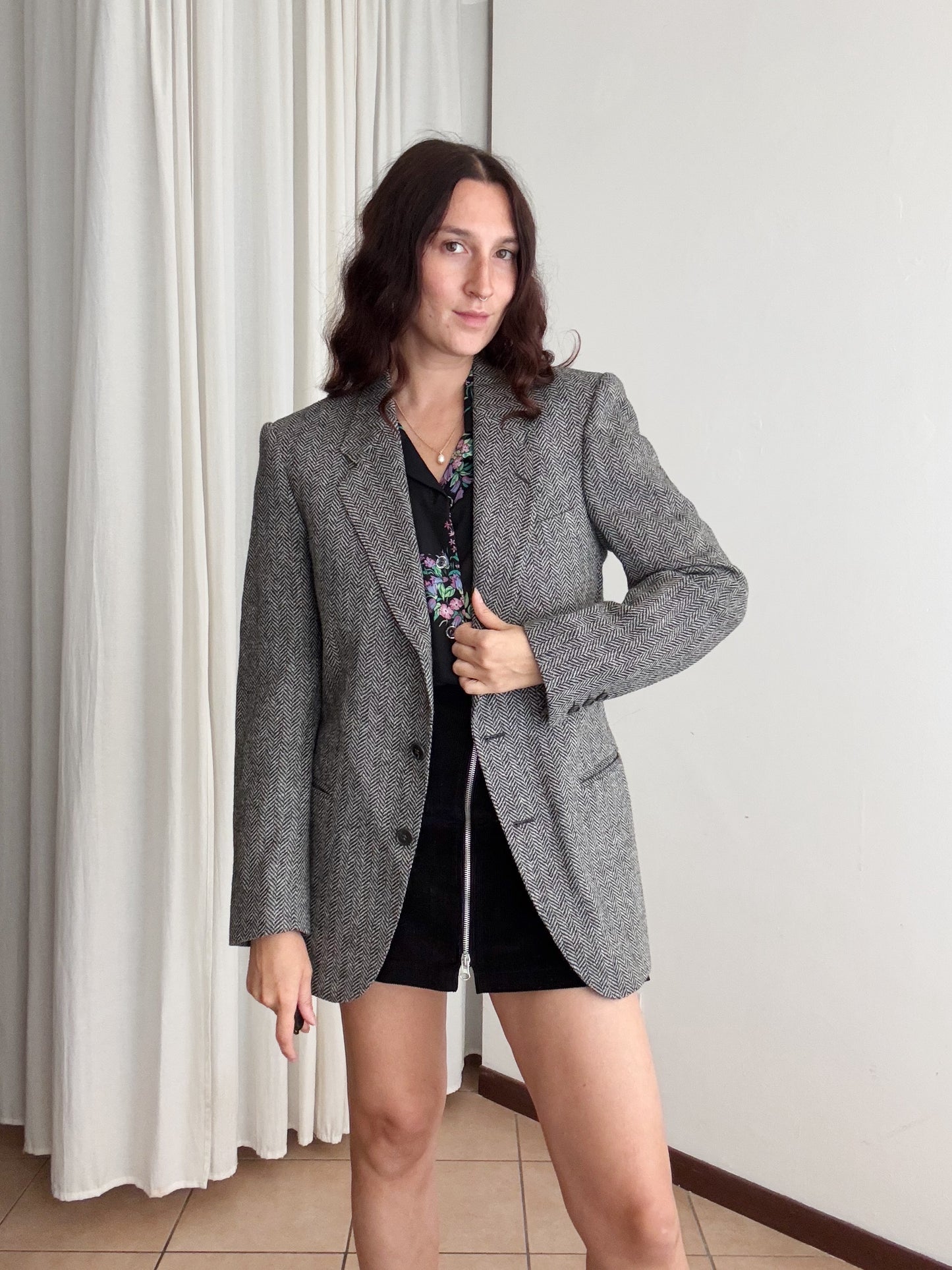 Blazer unisex spigato grigio 48