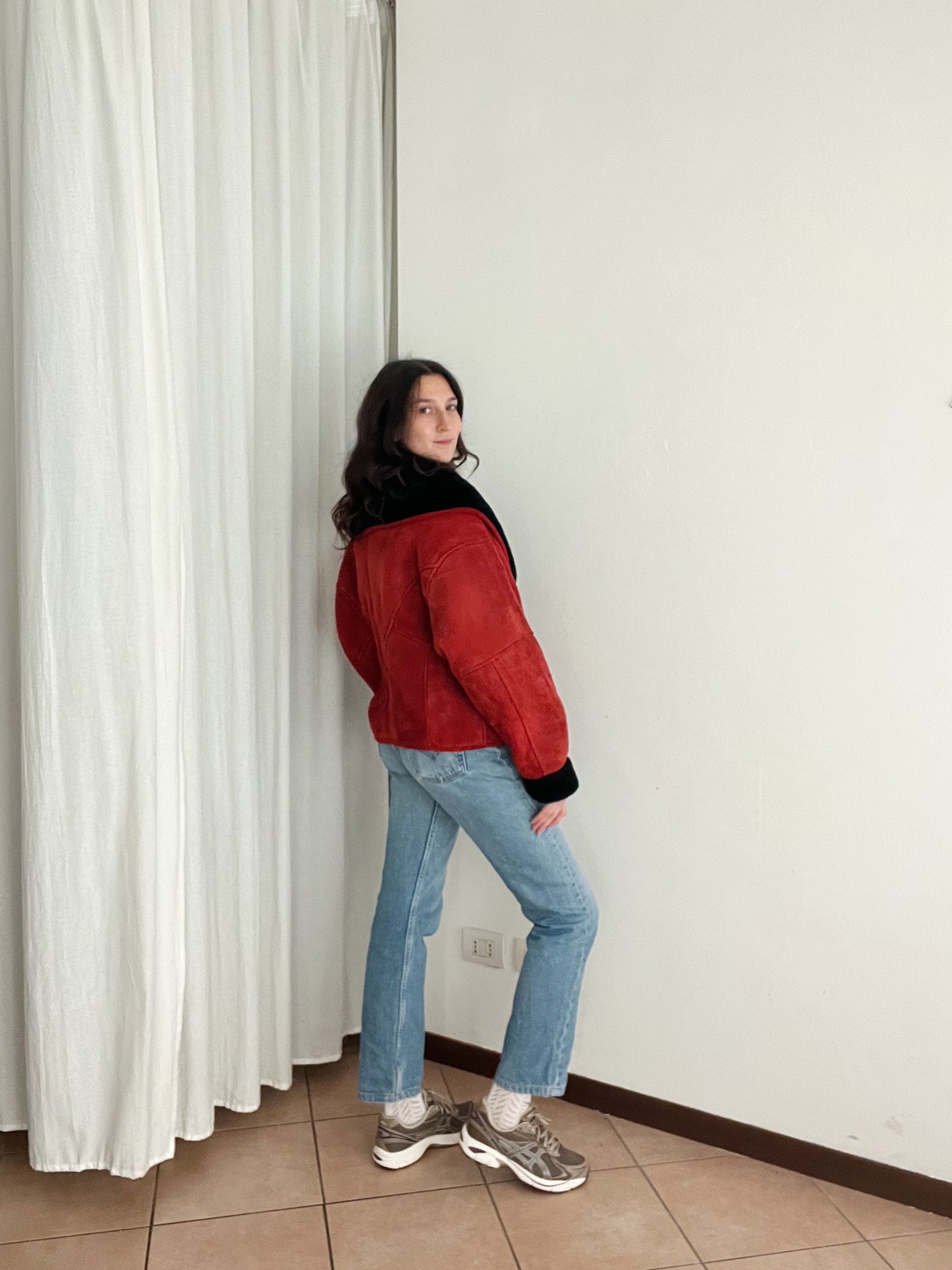 Montone rosso e nero M/L