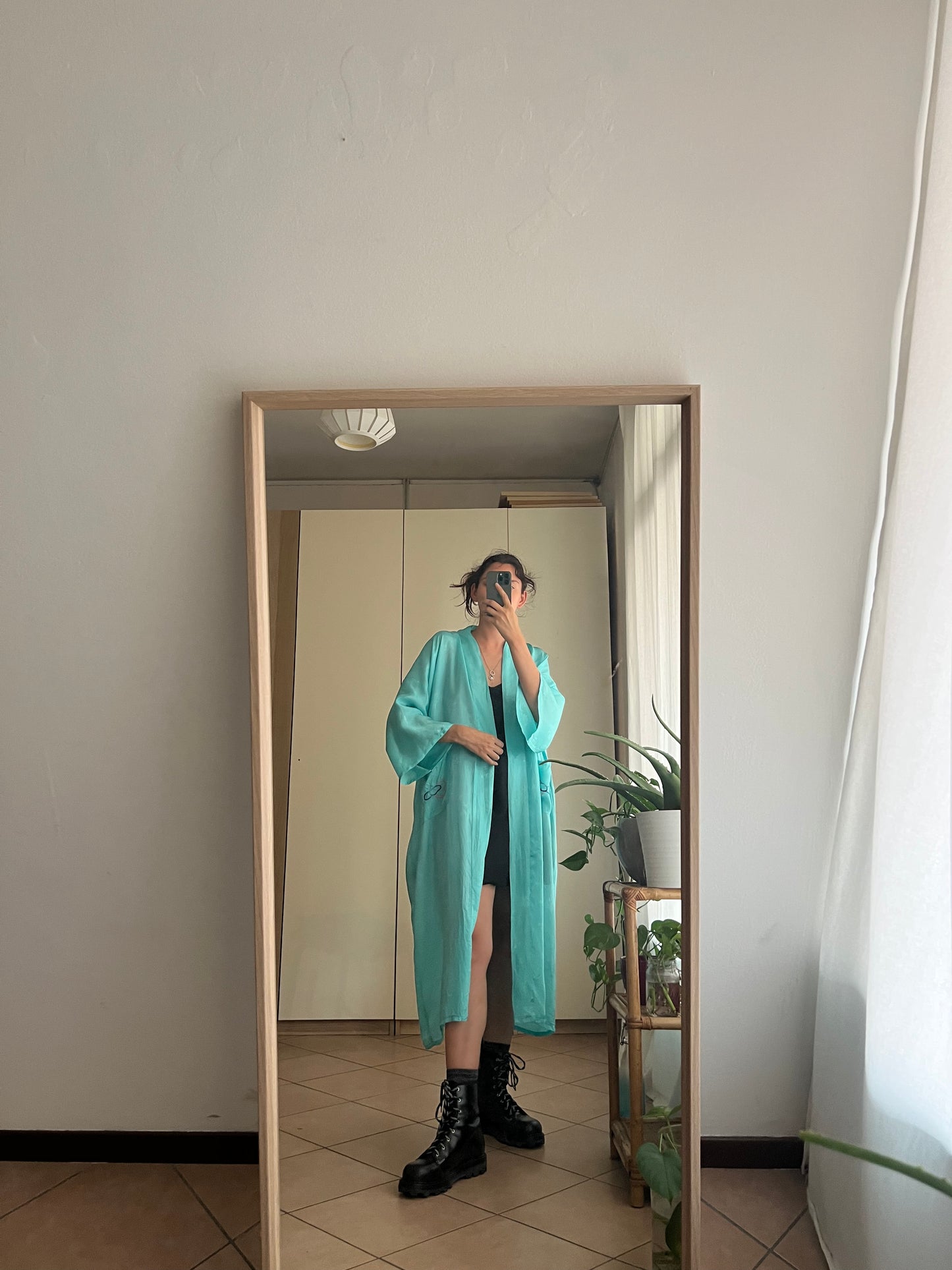Kimono turchese cinese