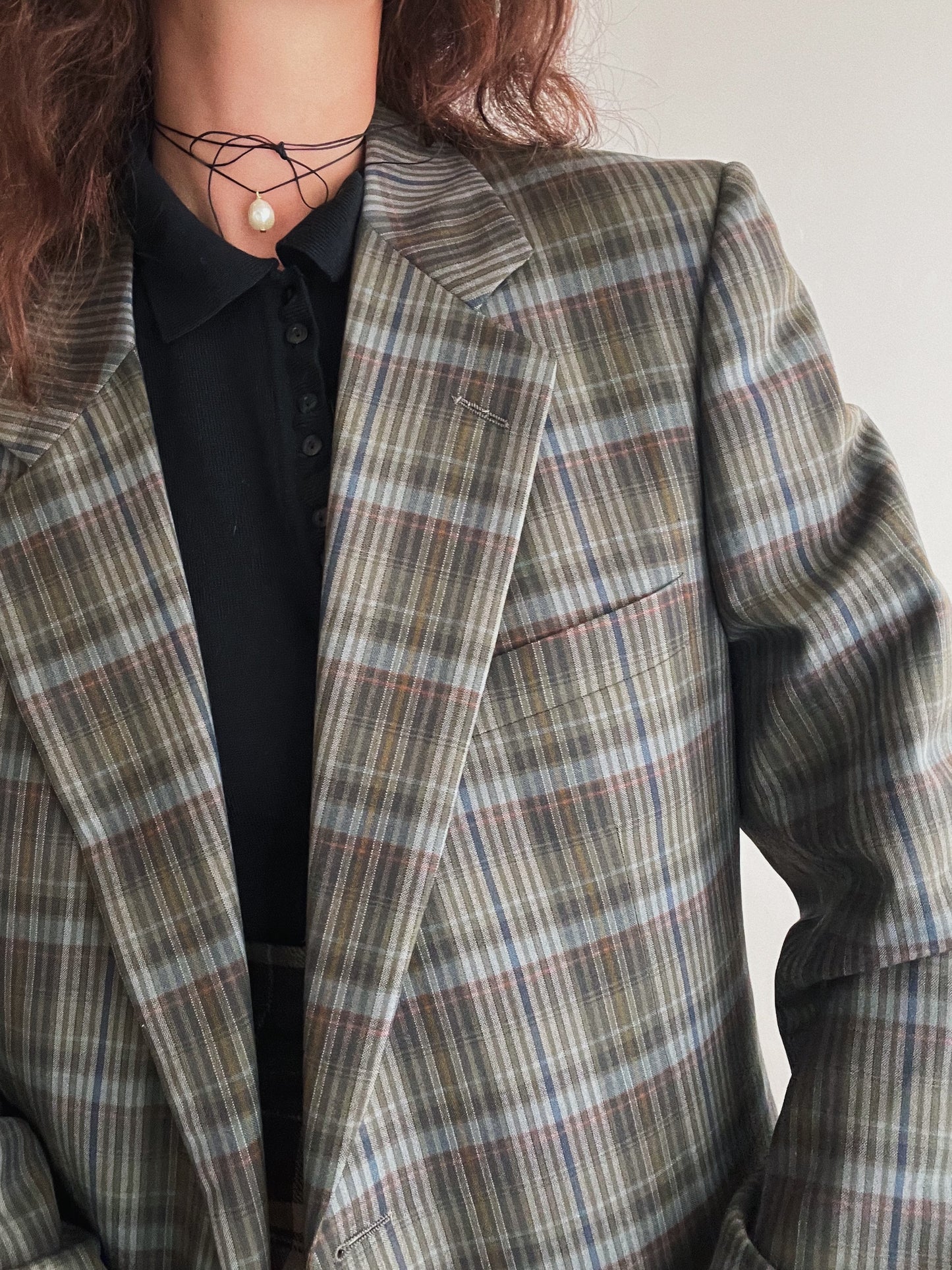 Blazer lana quadretti 54