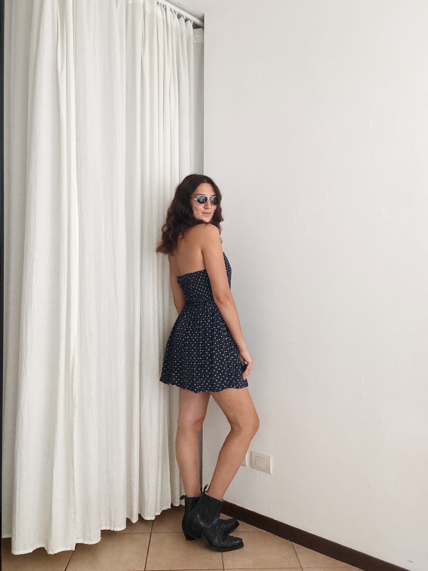 Abito a pois blu M