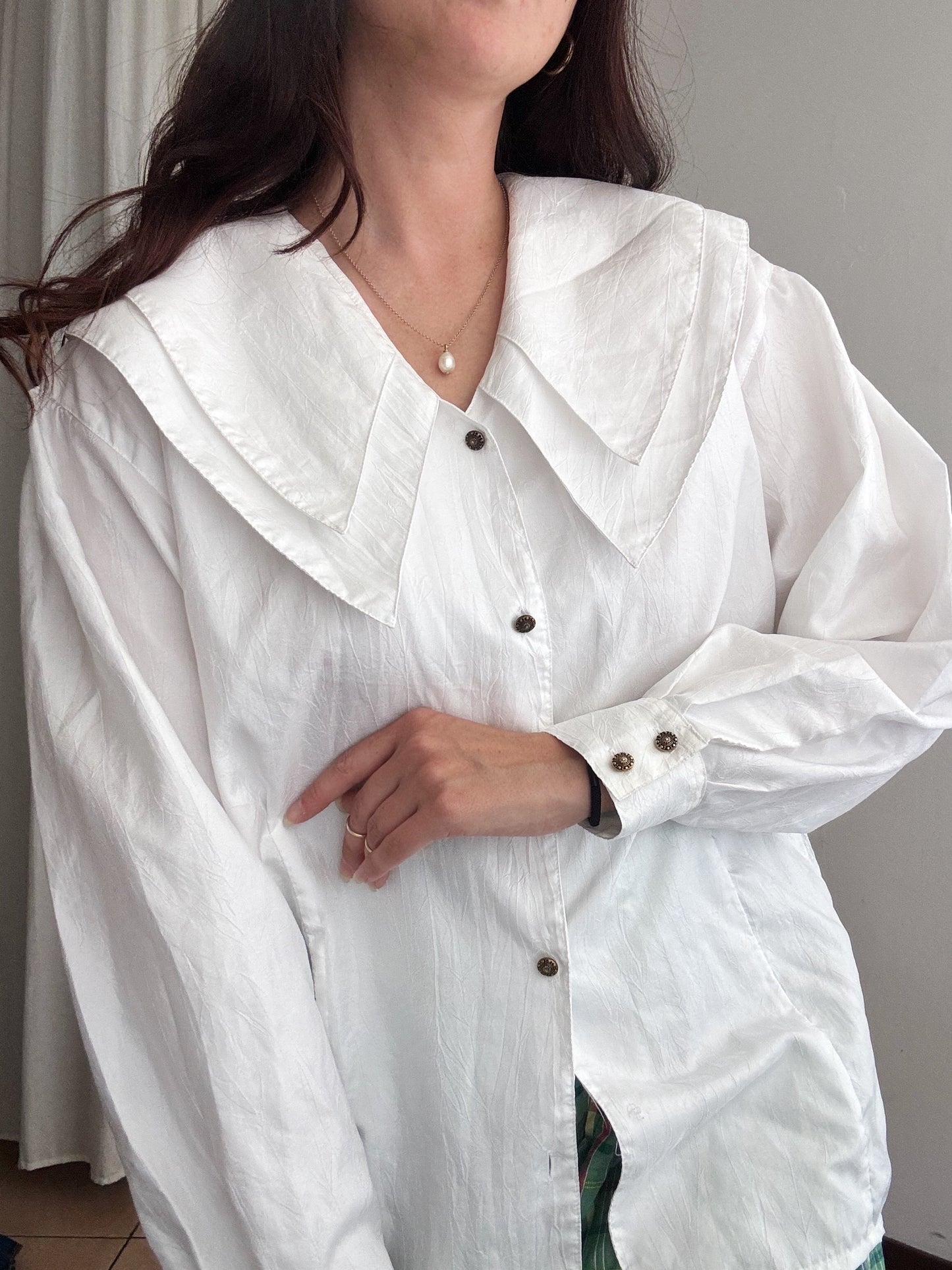 Camicia con maxi colletto L