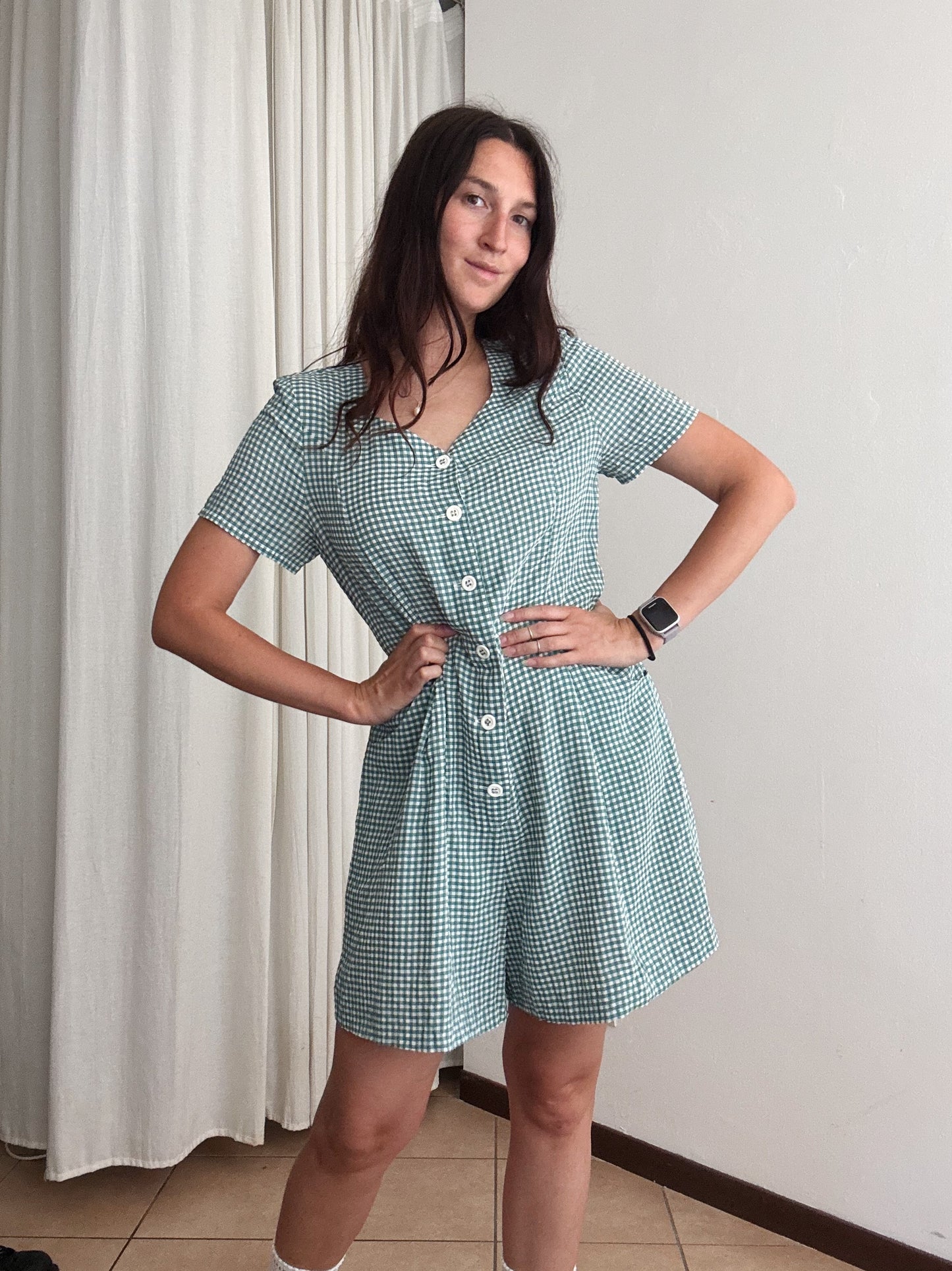 Tuta vichy verde 44