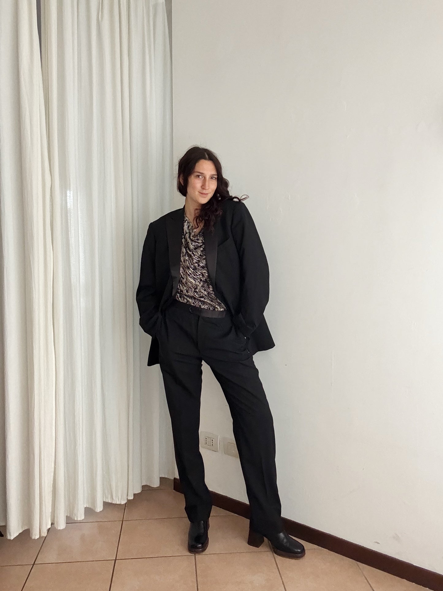 Completo lana nero 50