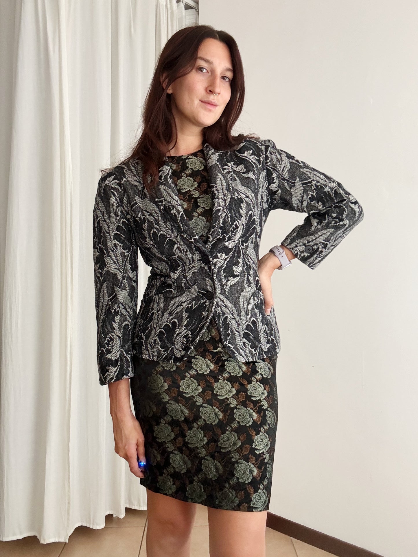 Blazer lana floreale 42