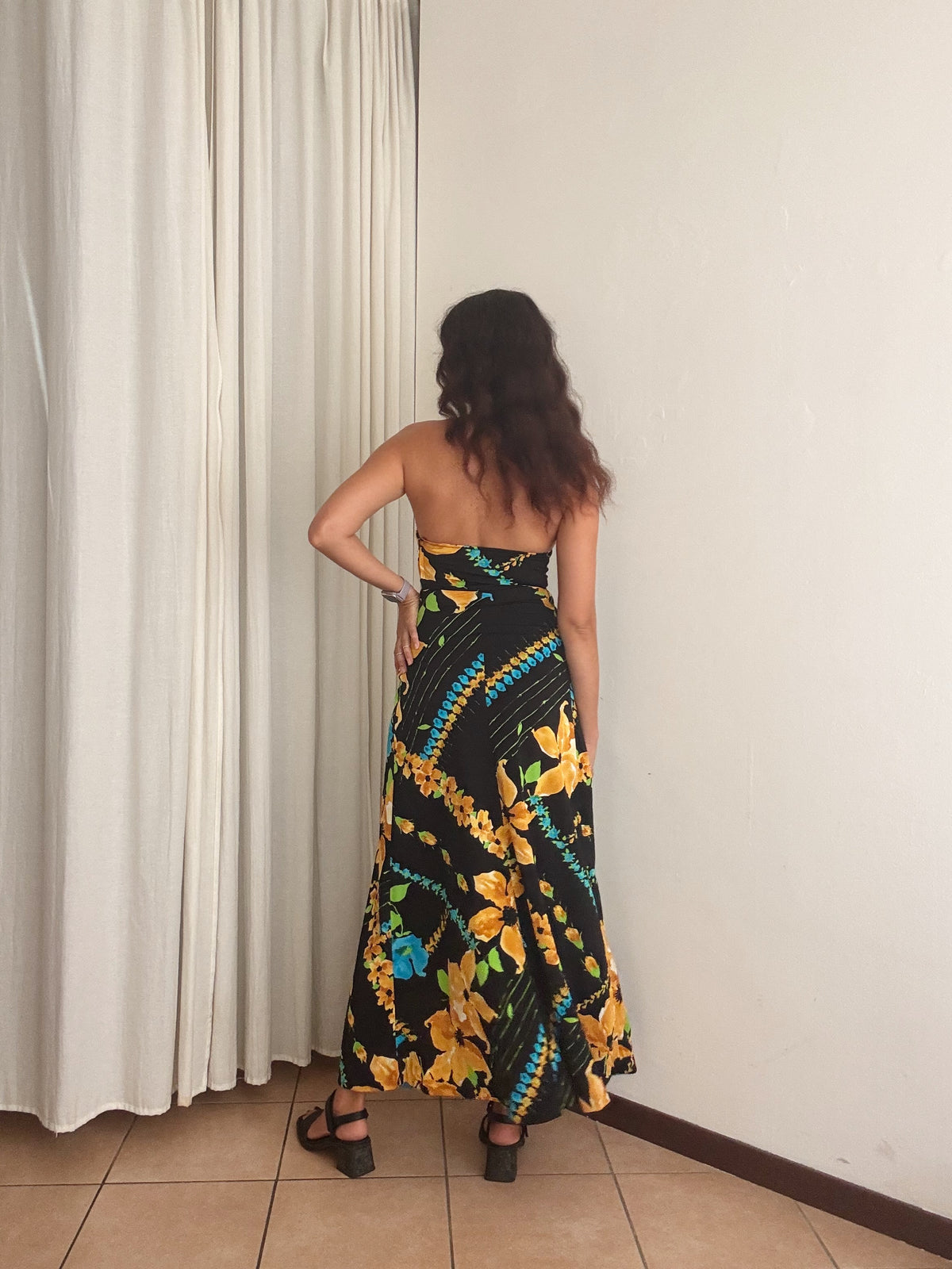 Abito floreale 70’s XS