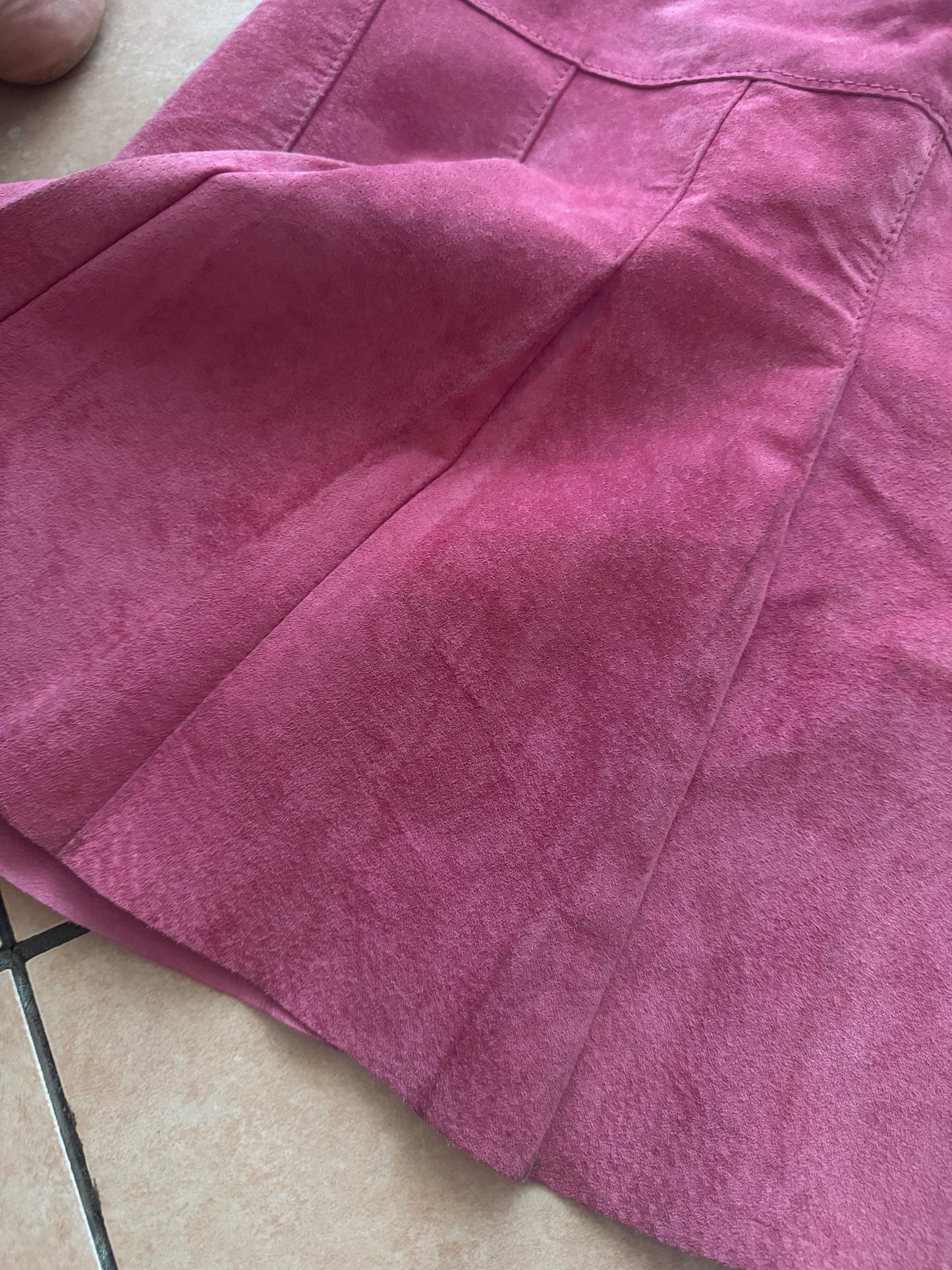 Gonna pelle rosa 42