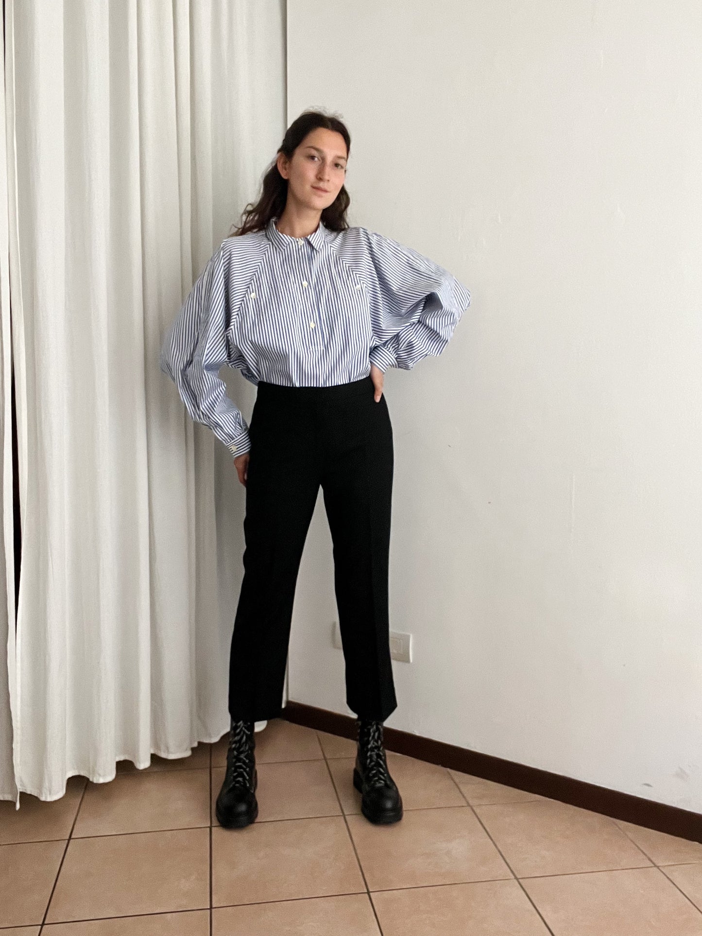 Pantaloni lana neri 44
