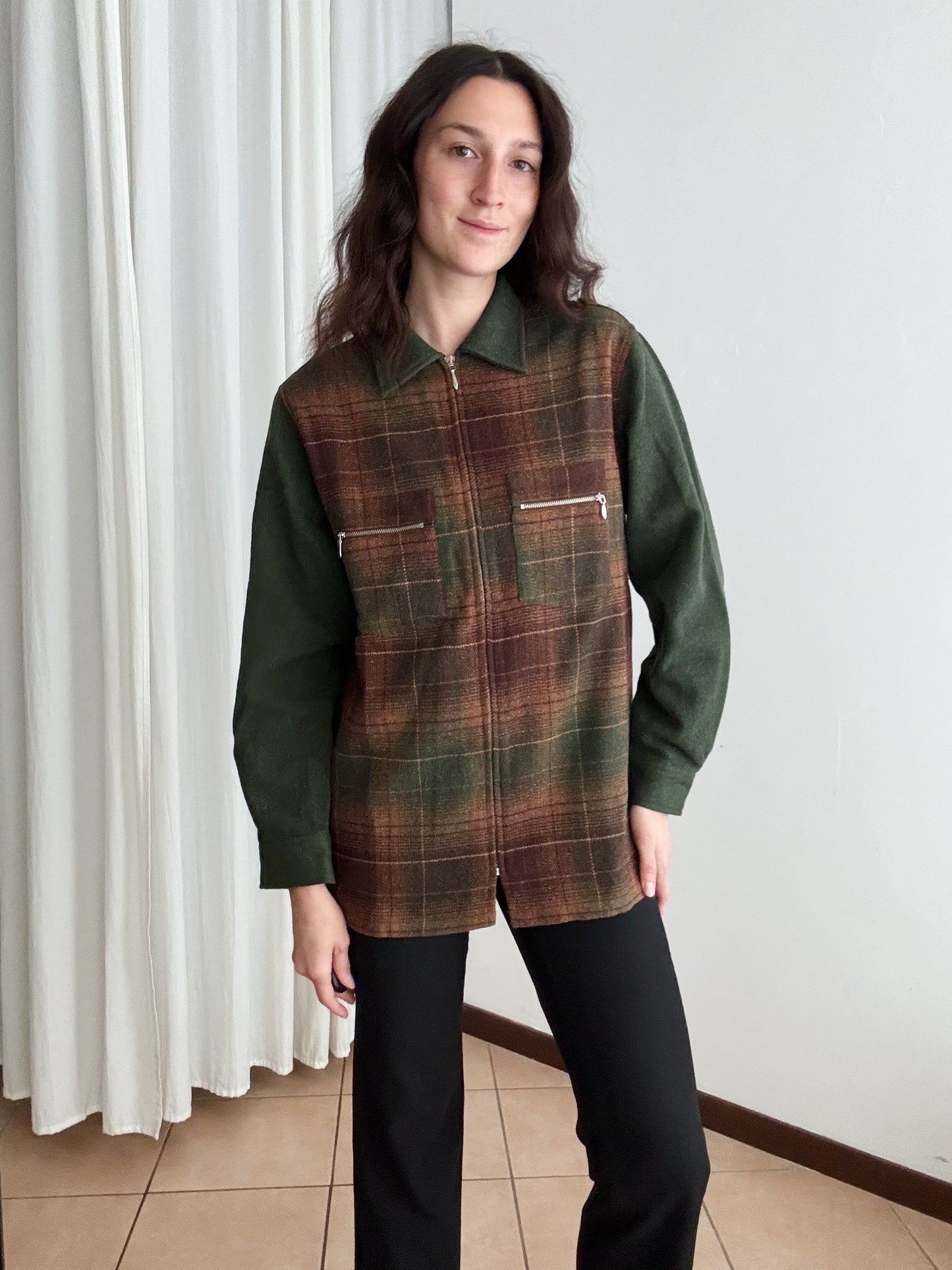 Camicia nuova misto lana unisex M