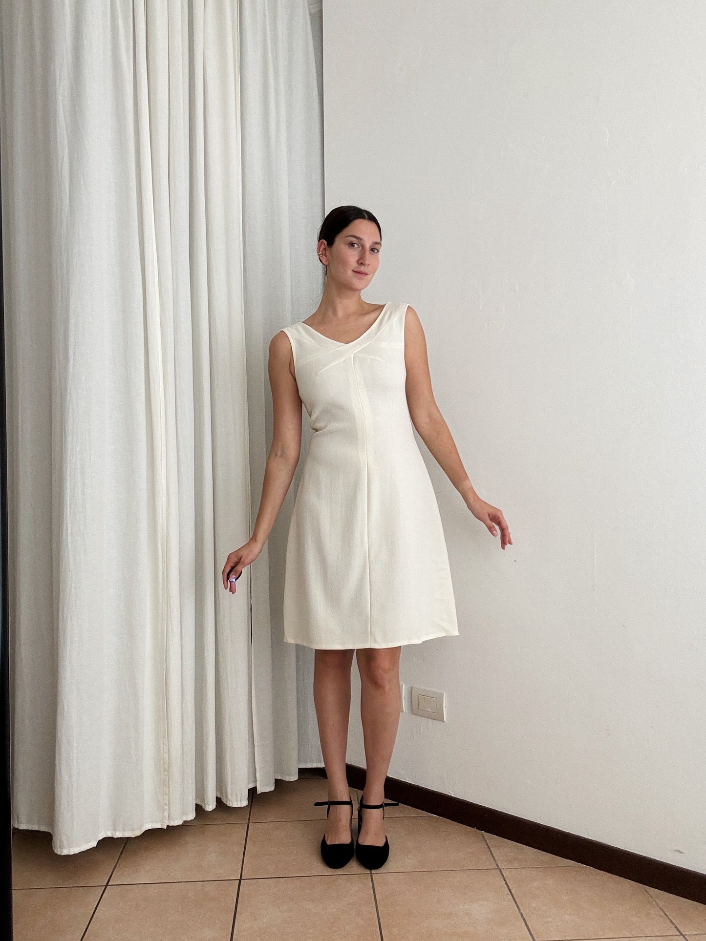 Abito sartoriale bianco 42