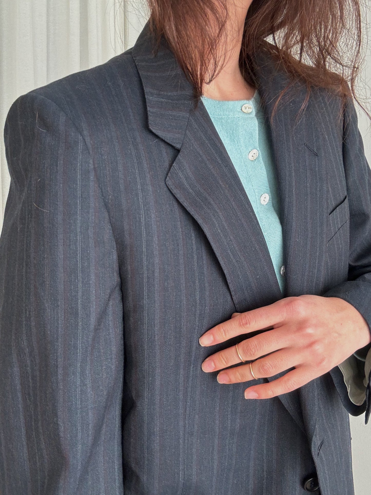 Blazer lana righe L