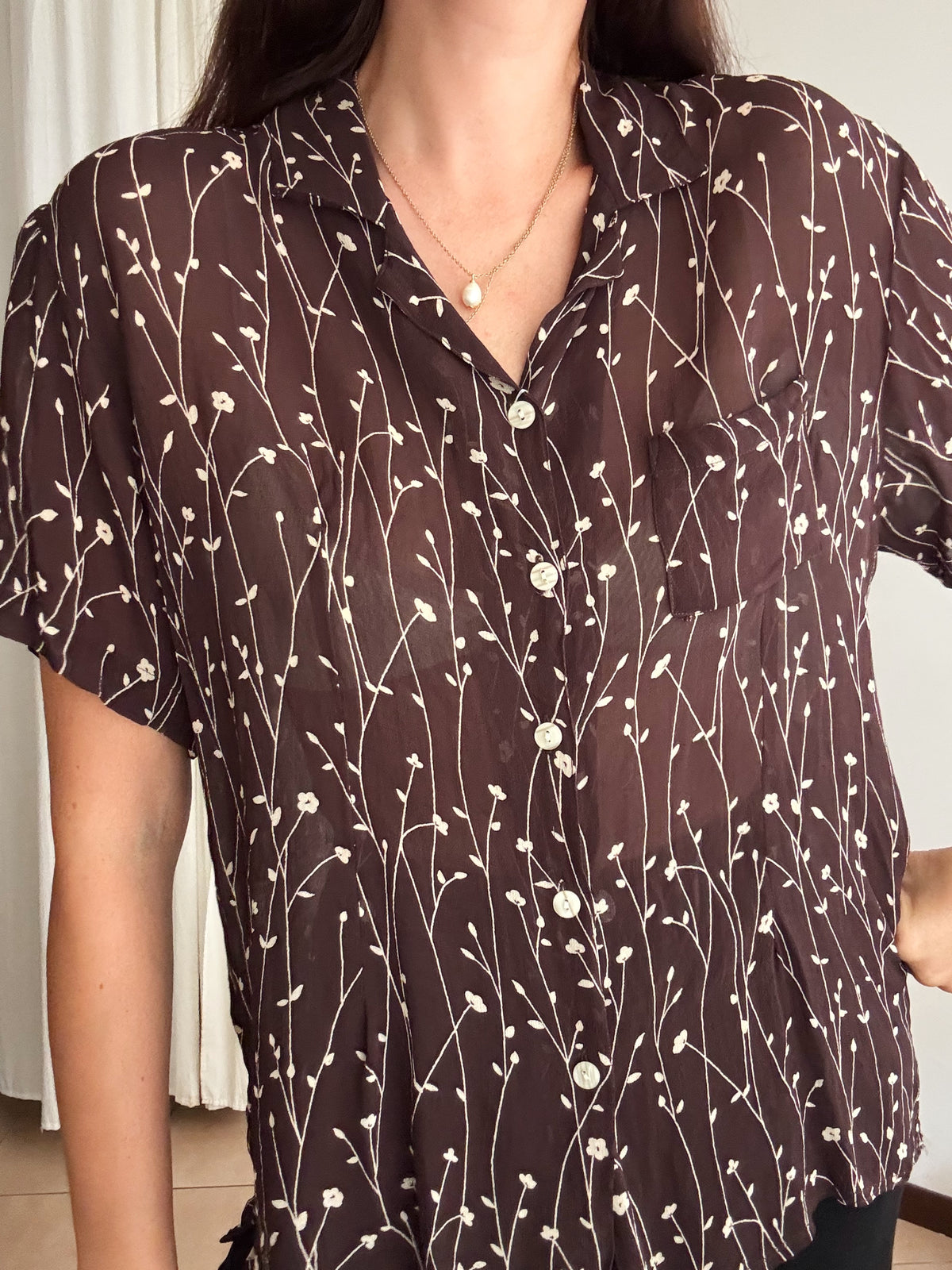 Camicia marrone L