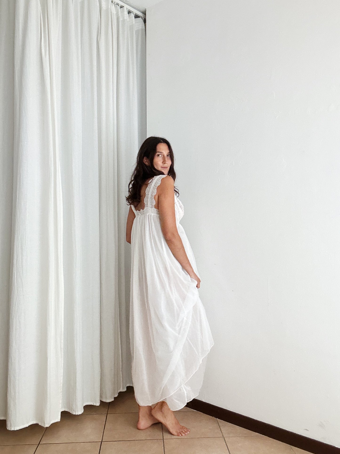 Sottoveste bianca pizzo M