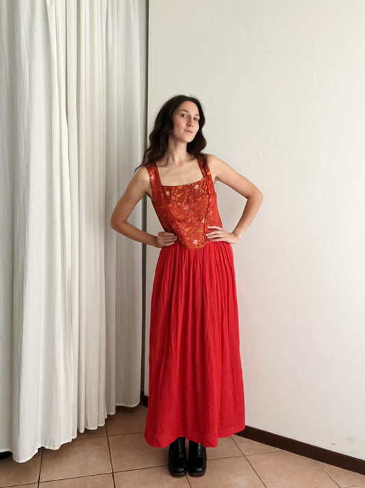 Abito lungo rosso L