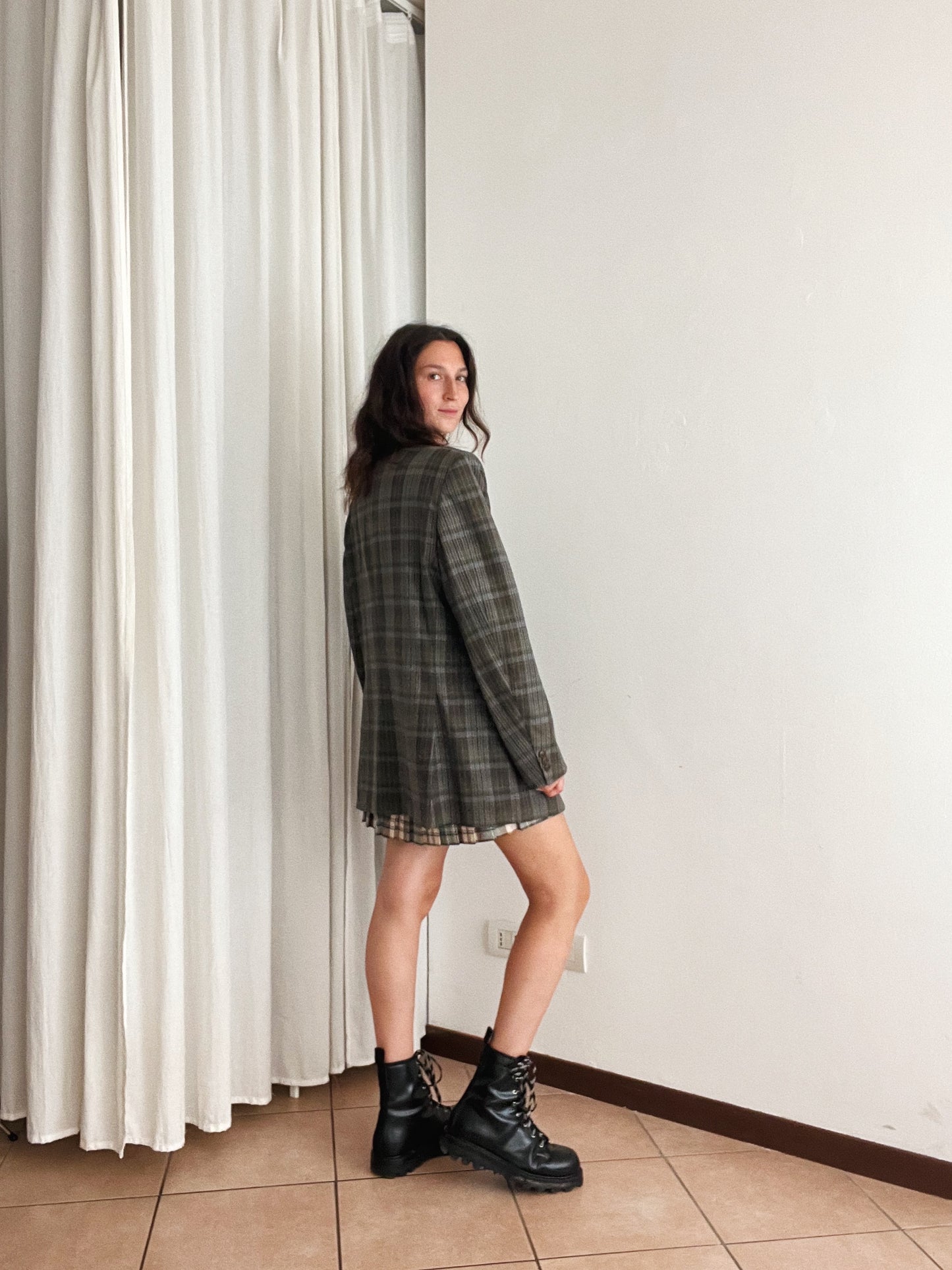 Blazer lana quadretti 54