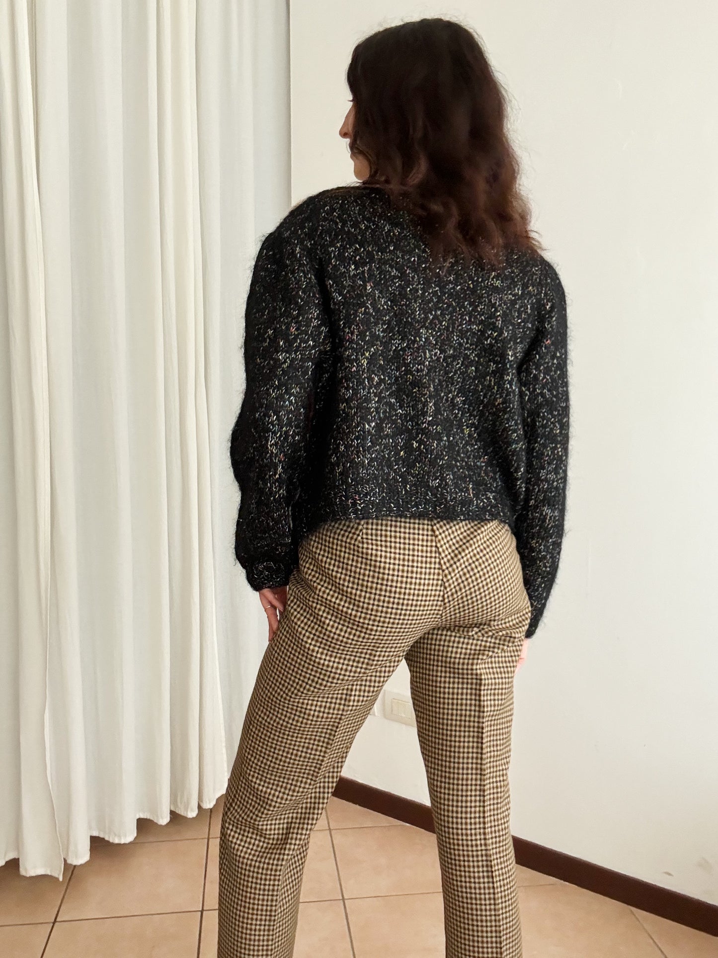 Pantaloni lana beige M