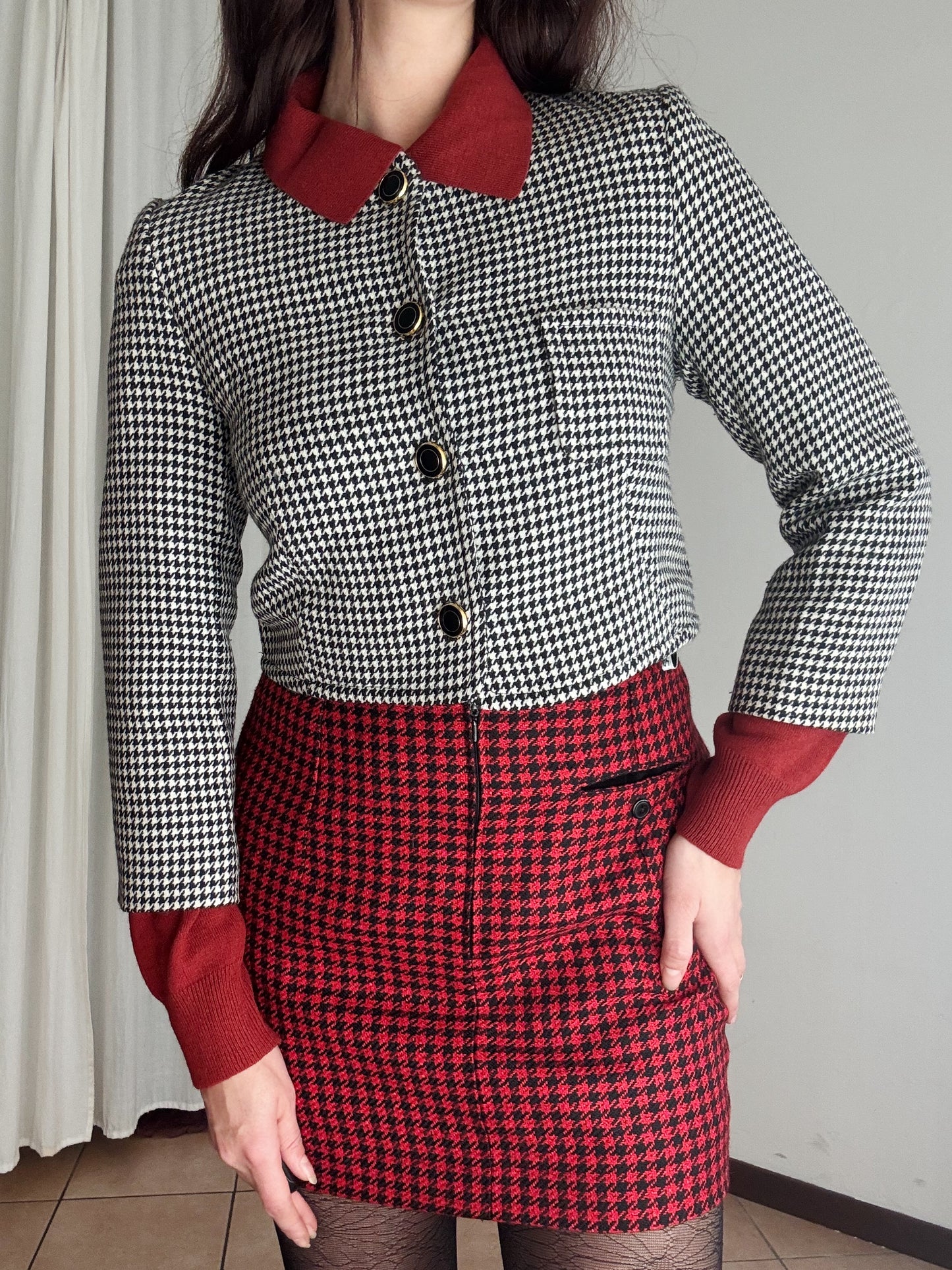 Blazer bianco e nero S