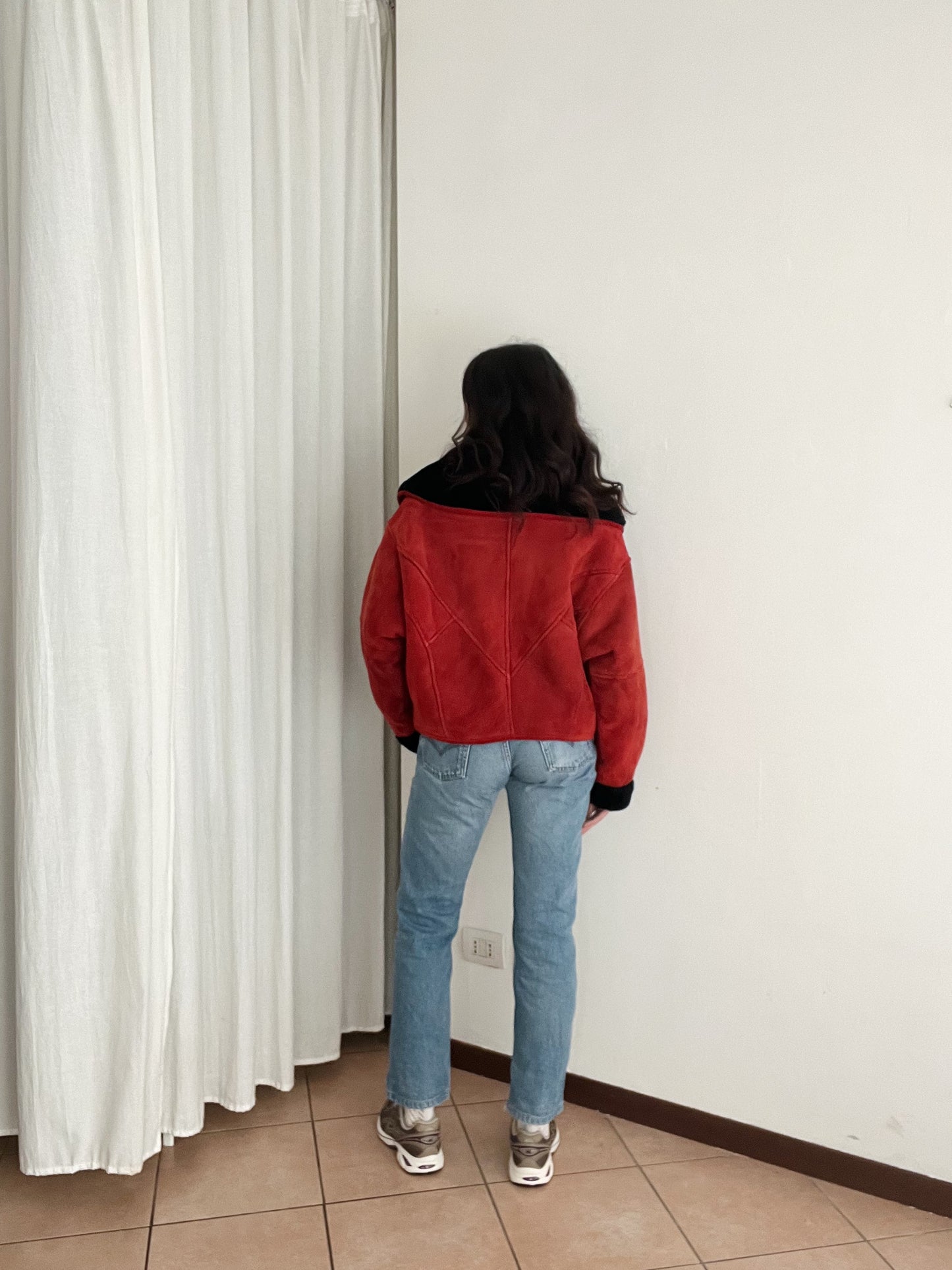 Montone rosso e nero M/L