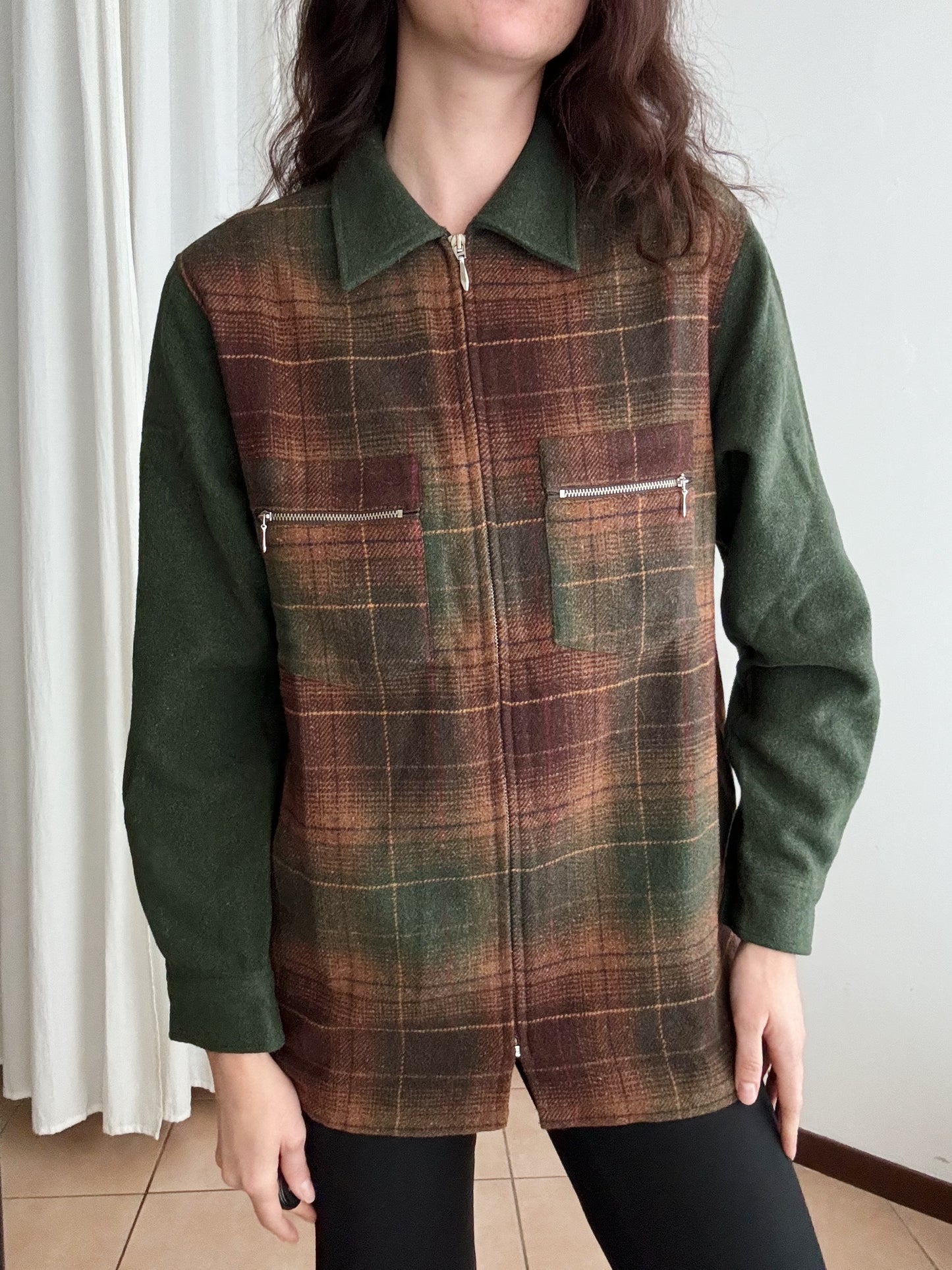 Camicia nuova misto lana unisex M