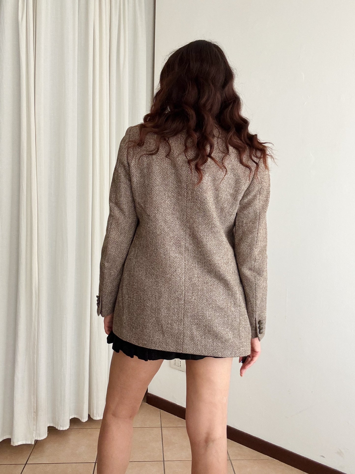 Blazer unisex spigato marrone M