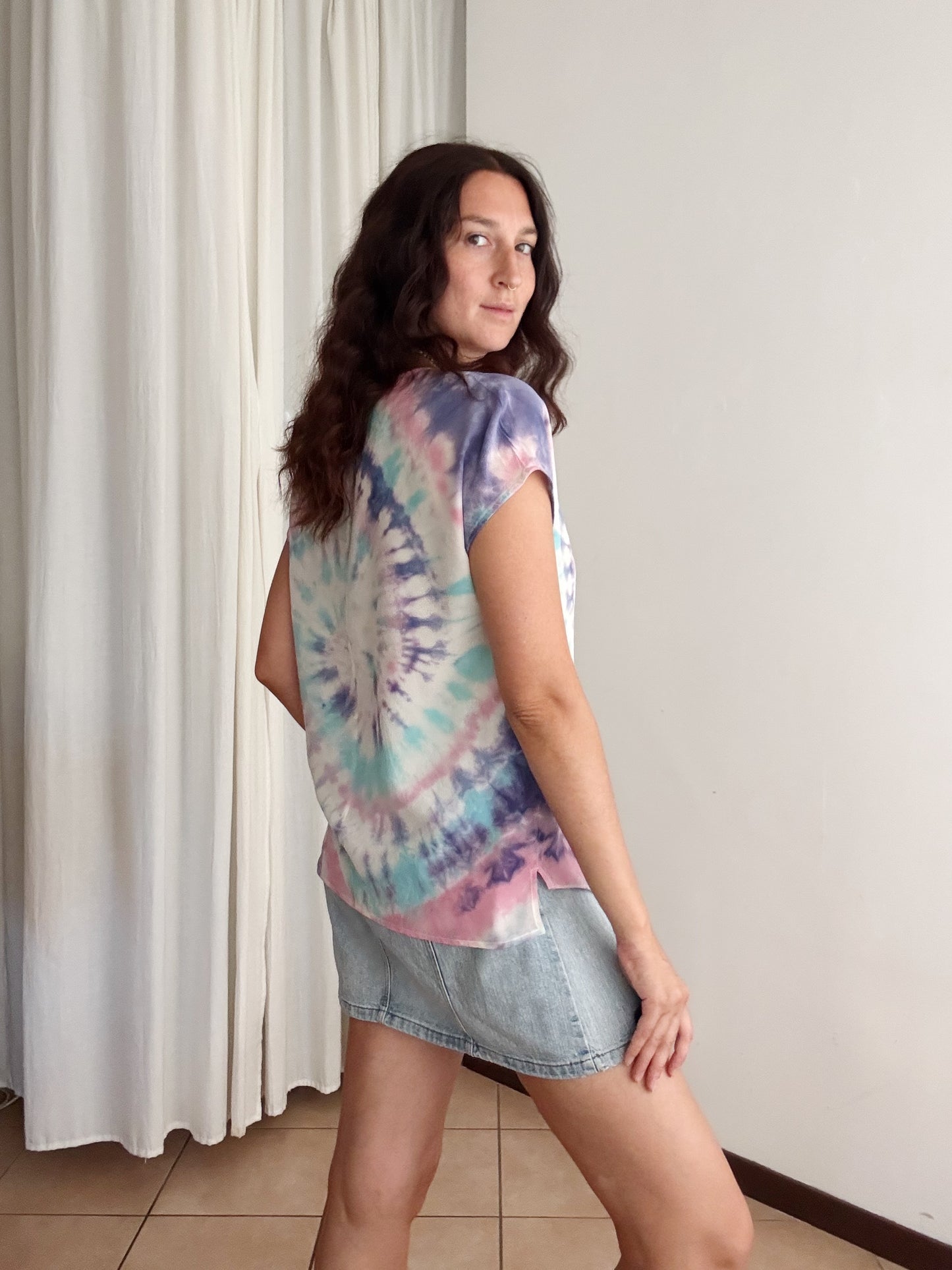 T-shirt in seta tie dye 44
