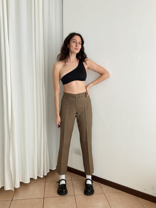 Pantaloni lana beige M
