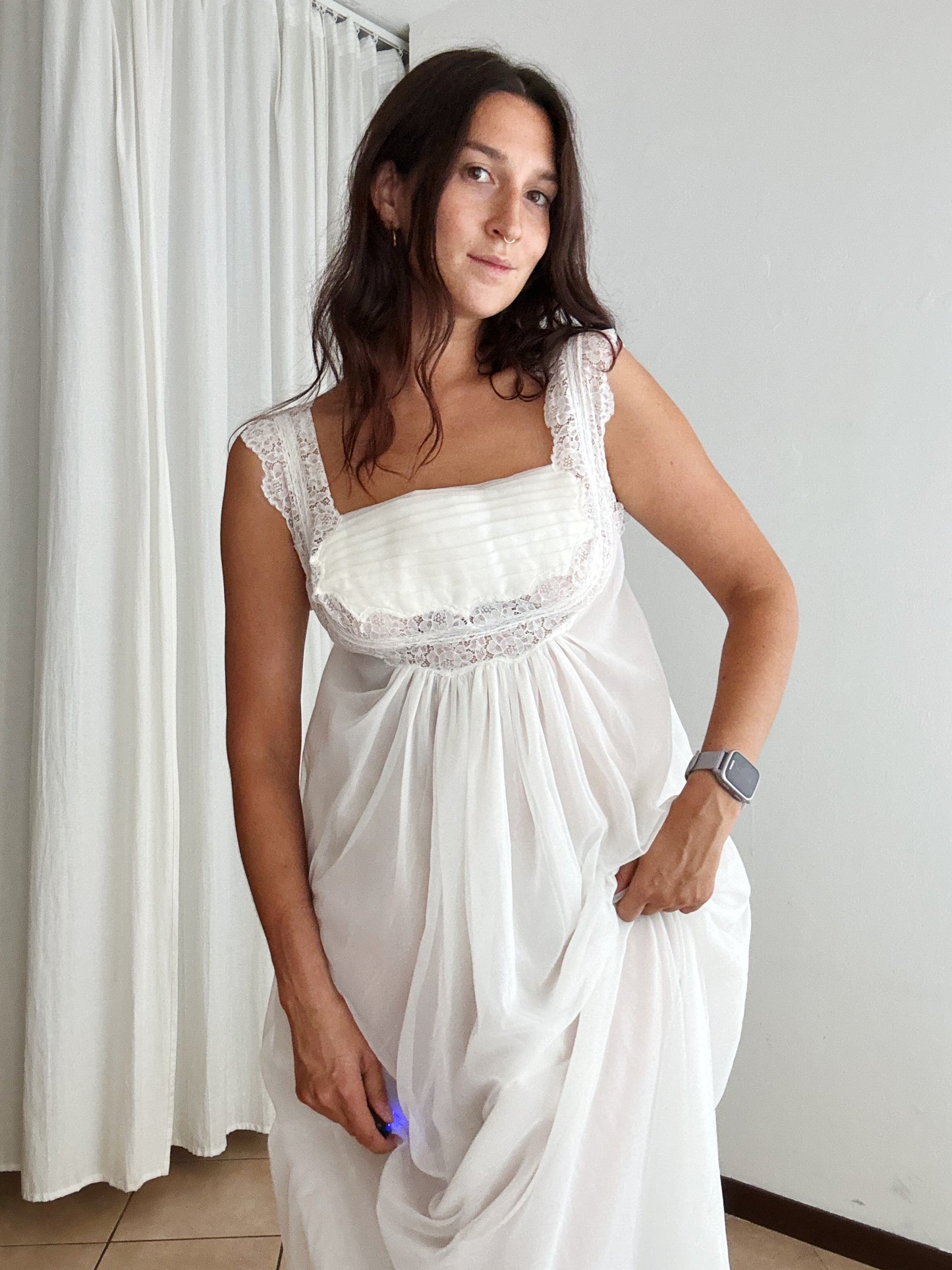 Sottoveste bianca pizzo M