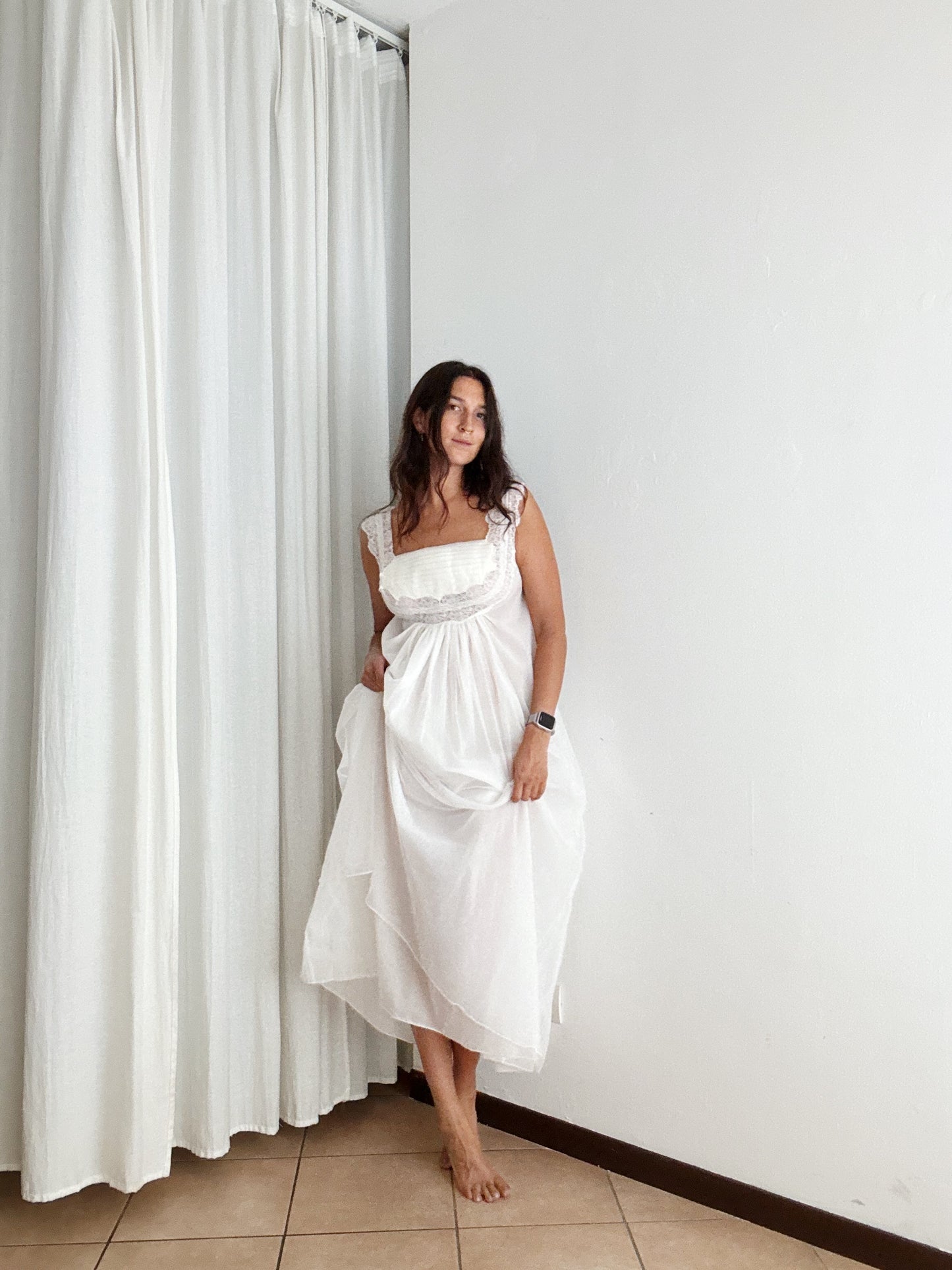 Sottoveste bianca pizzo M