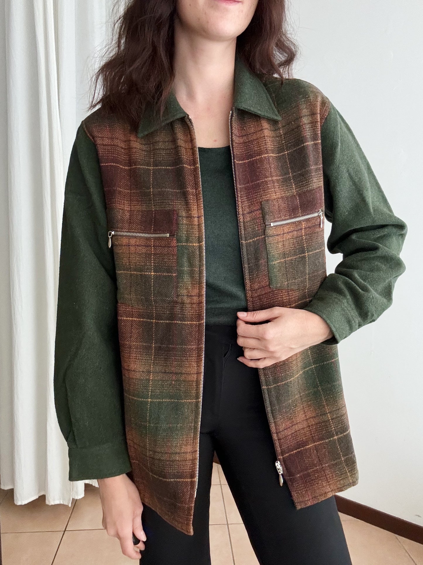 Camicia nuova misto lana unisex M