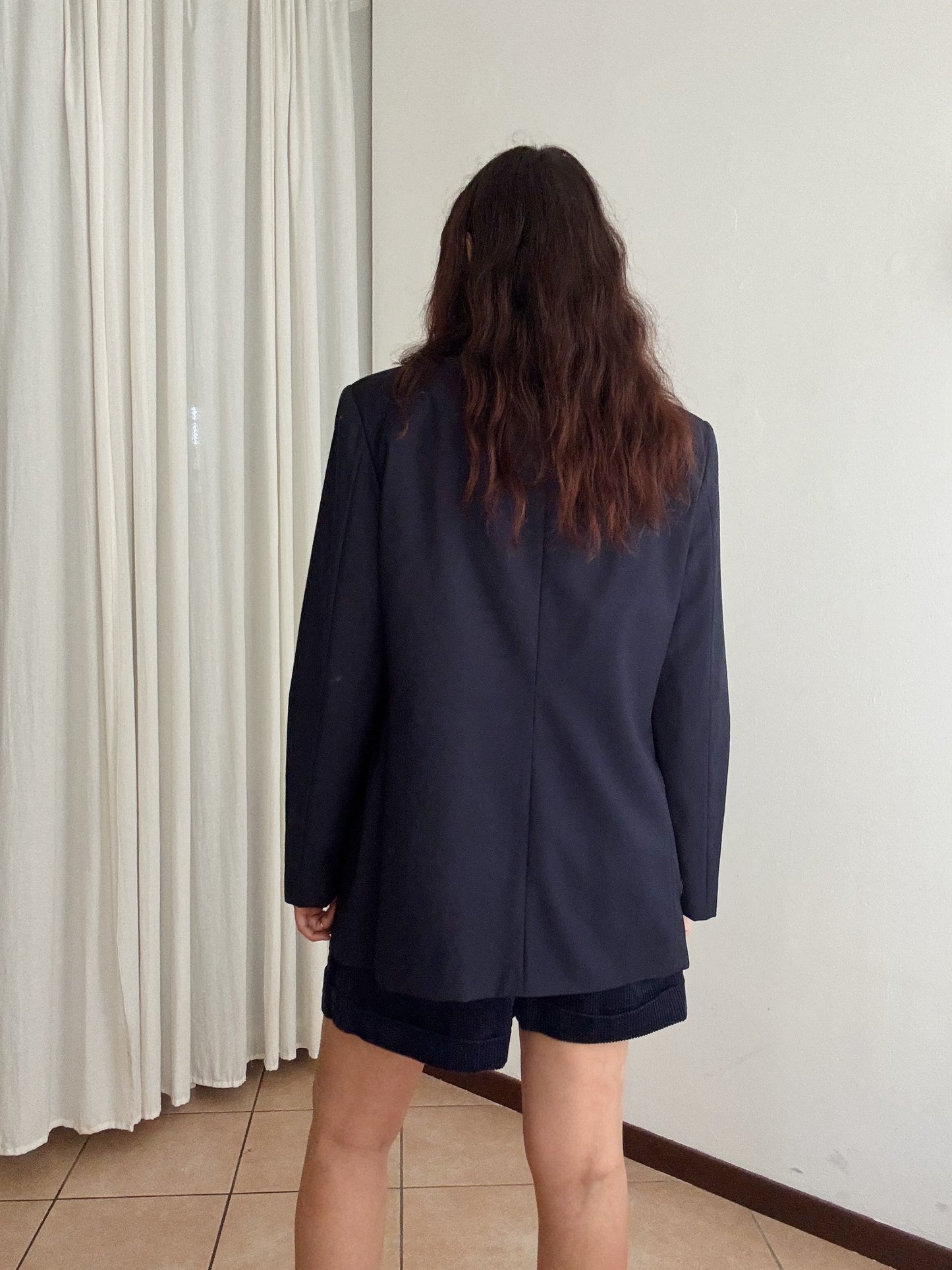 Blazer lana blu 48