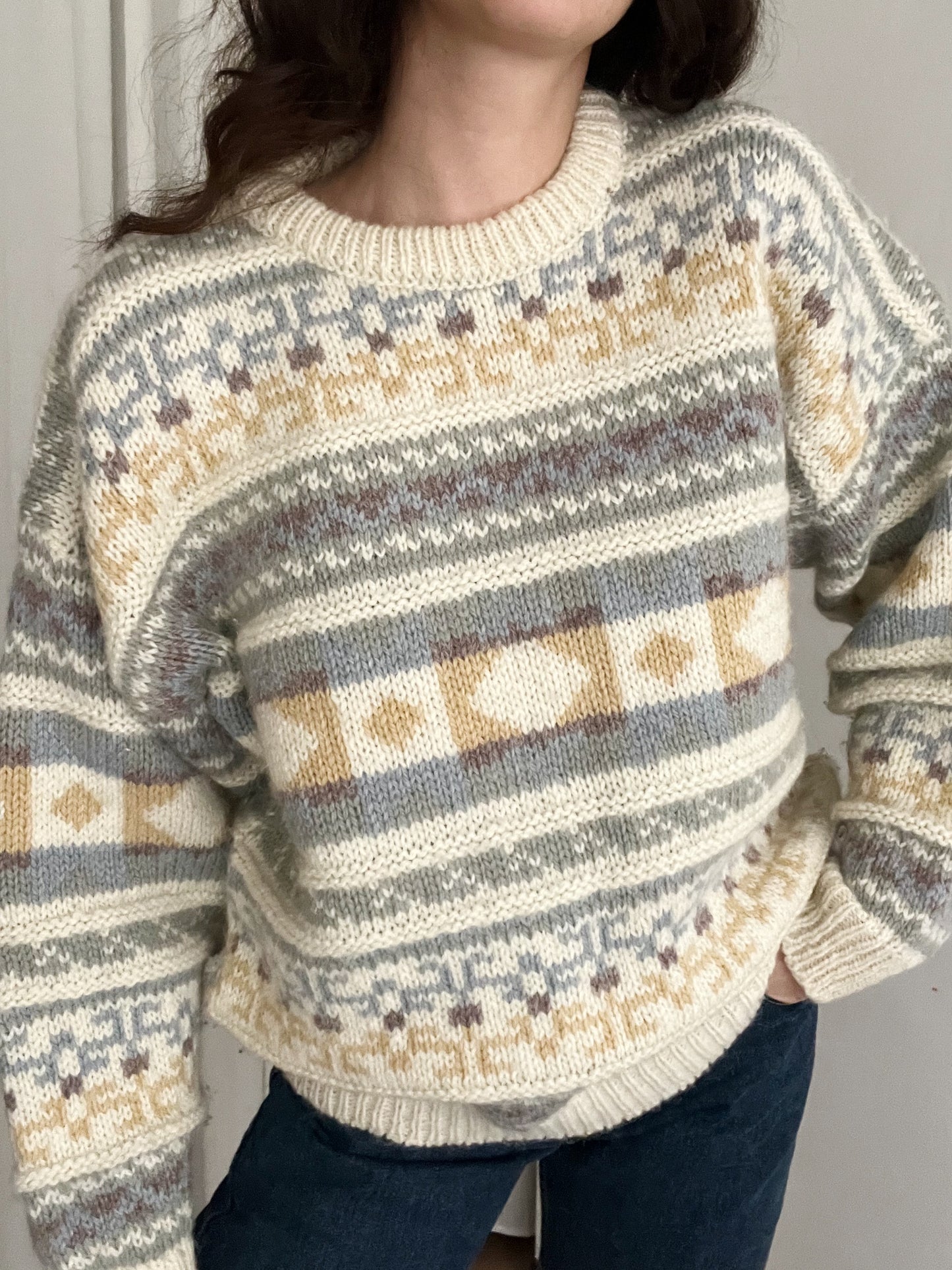 Maglione lana grossa UK L