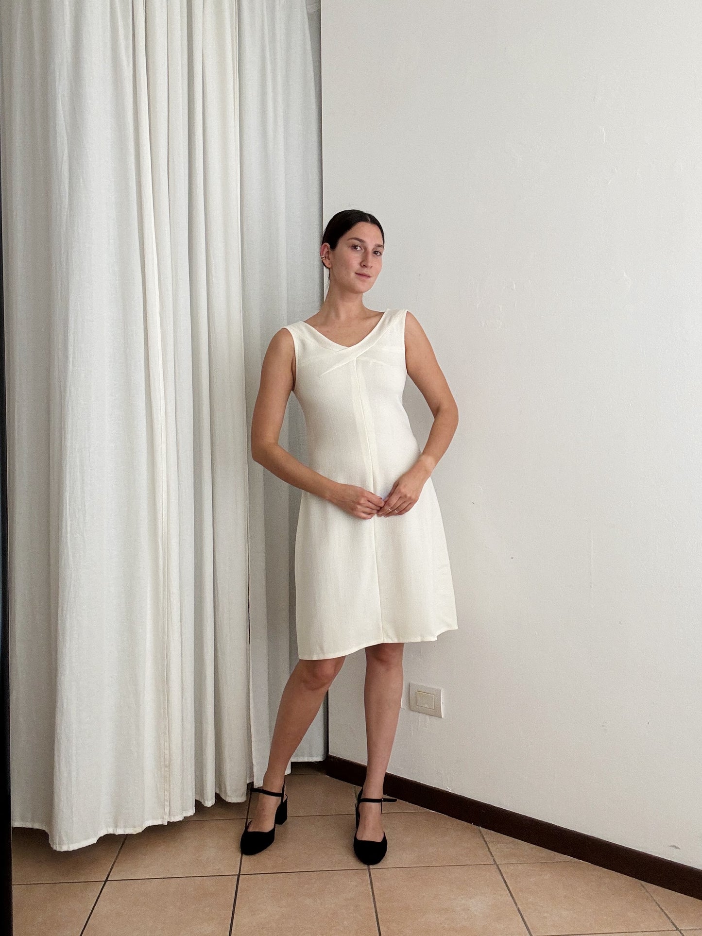 Abito sartoriale bianco 42