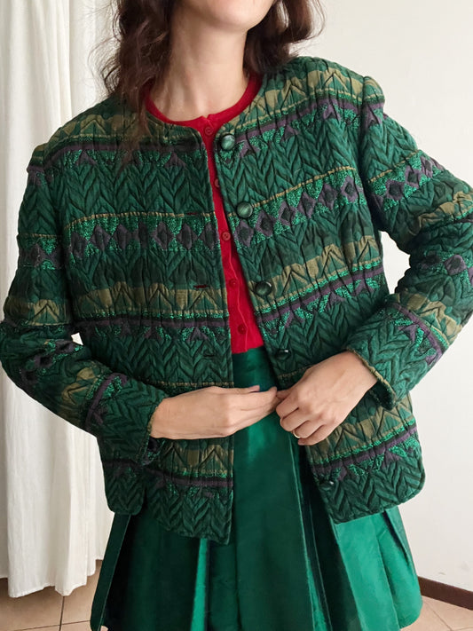 Giacca vintage verde smeraldo L
