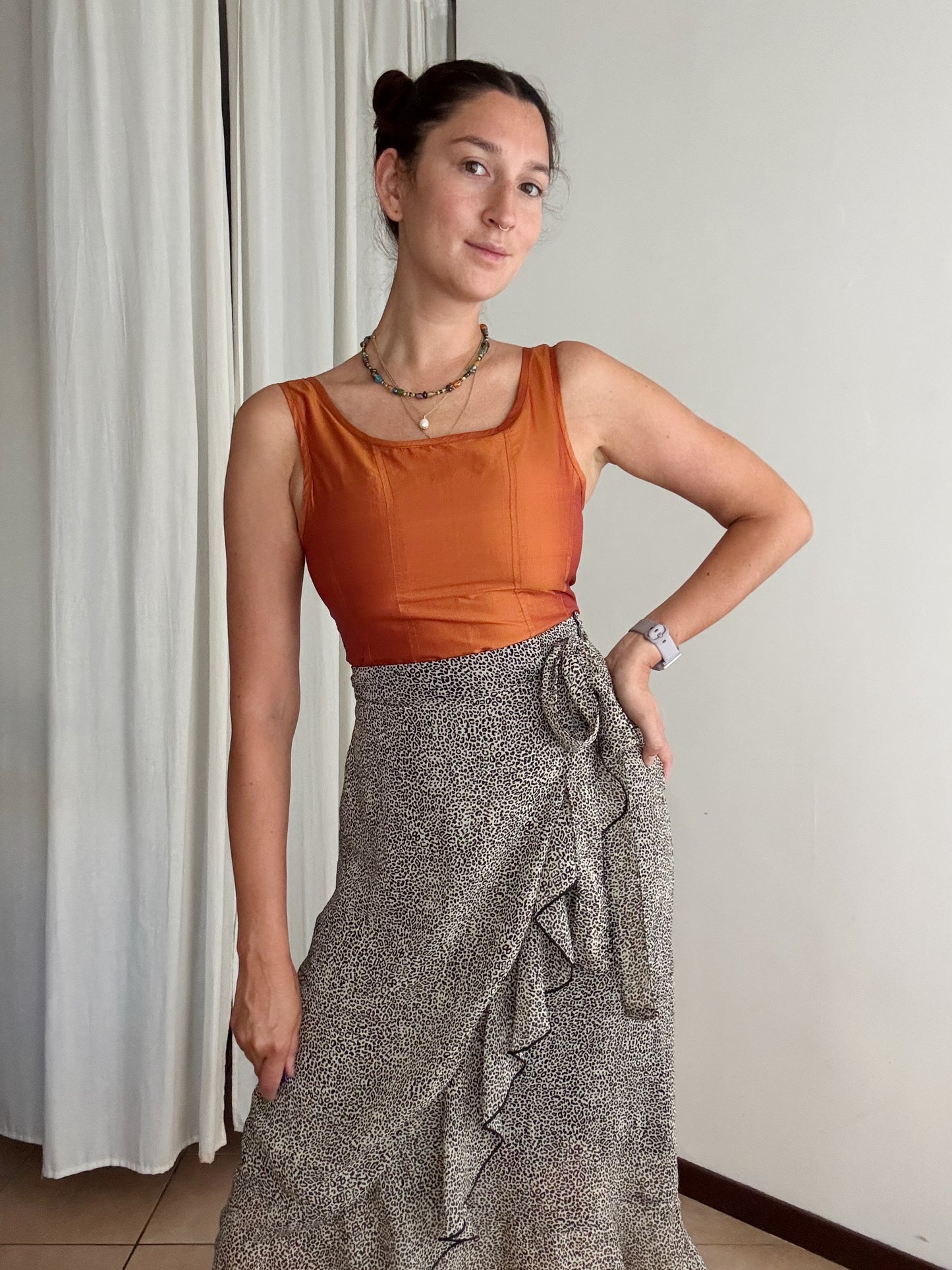 Top in seta Blunauta s