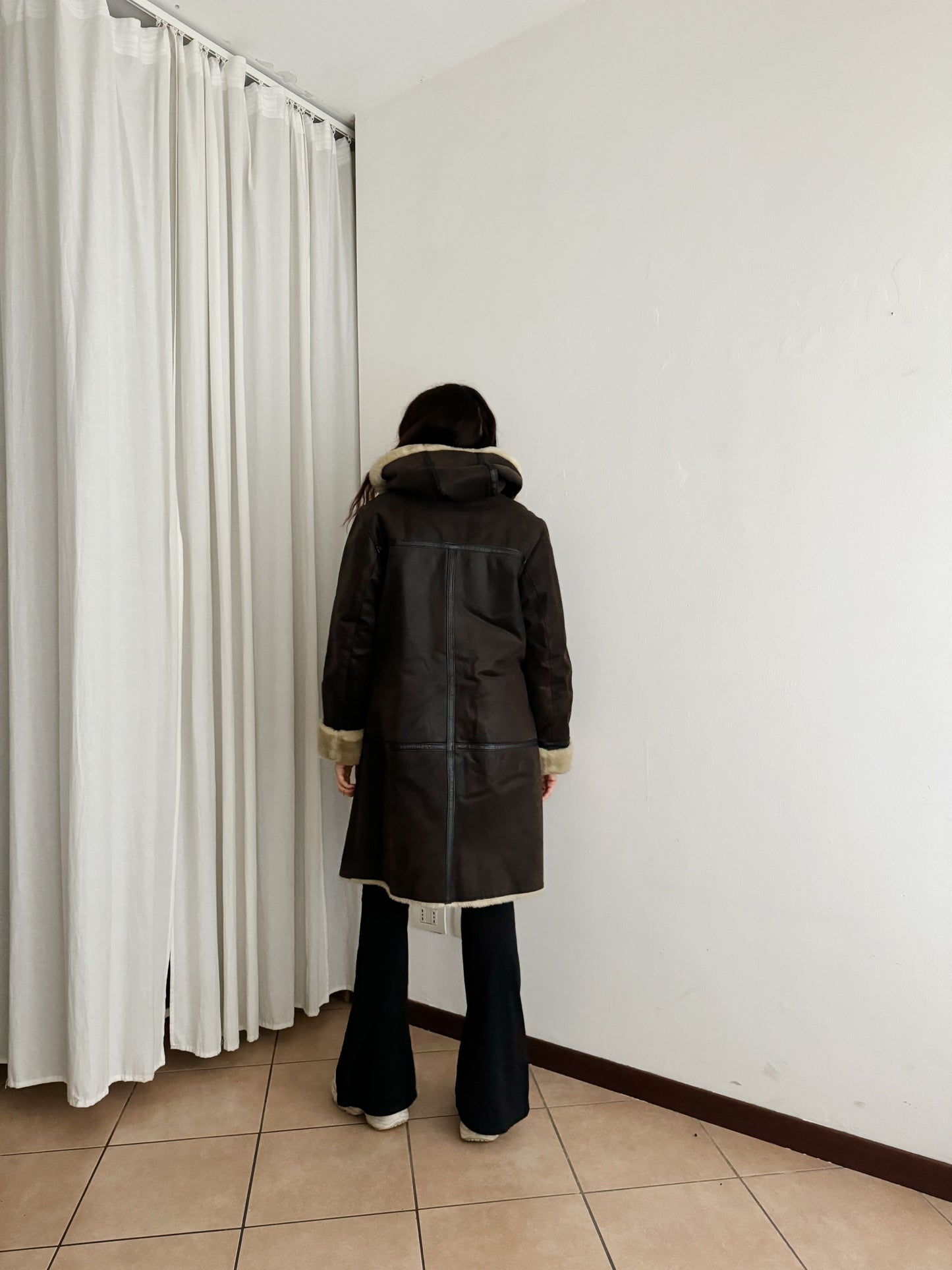 Montone lungo marrone M